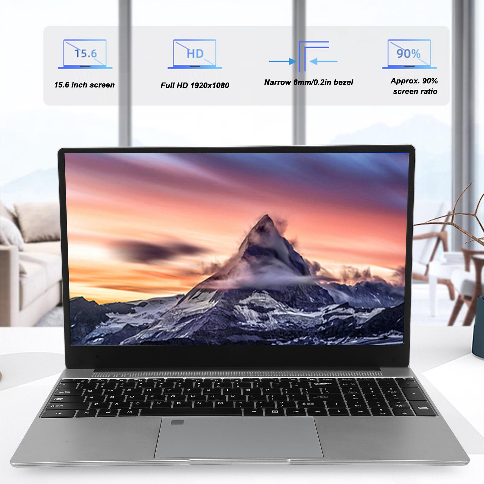 15.6in Laptop 16GB RAM Quad Core 11th Gen N5095 Processor HD Laptop With Fin NEW - Imagen 22 de 27
