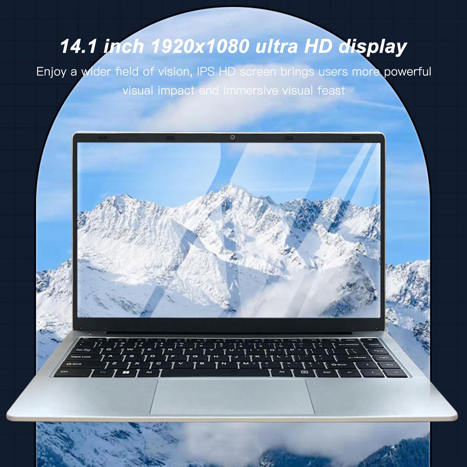 14.1in FHD Laptop Ultra Slim 8GB DDR4 RAM For Celeron J4105 Processor NEW - Afbeelding 30 van 36