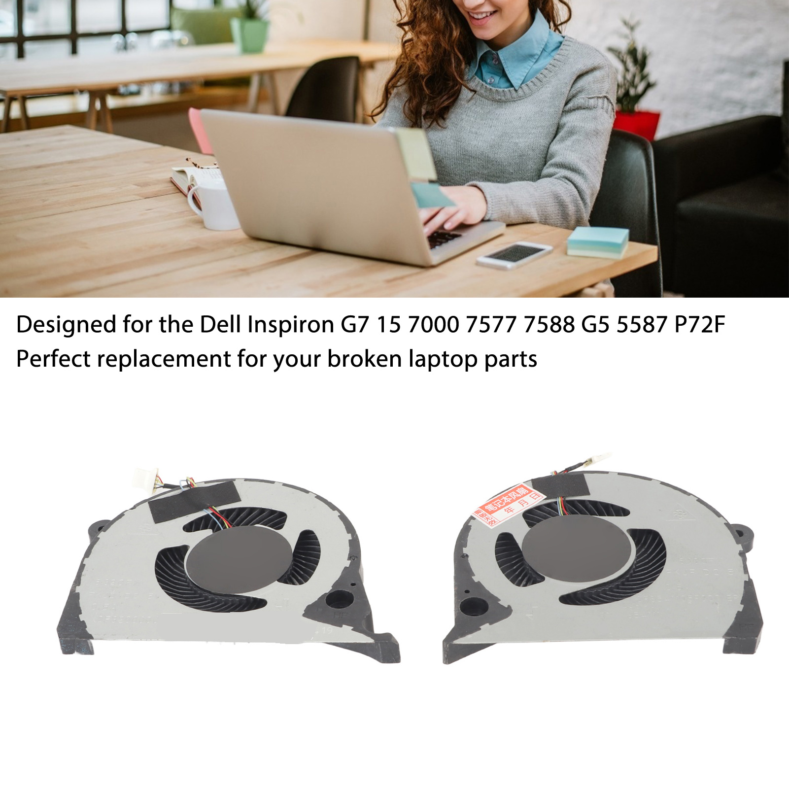 Replacement Laptop Cooling Fan DC5V 4 Pin Cooling Fan For G7 15 FY - Afbeelding 25 van 33