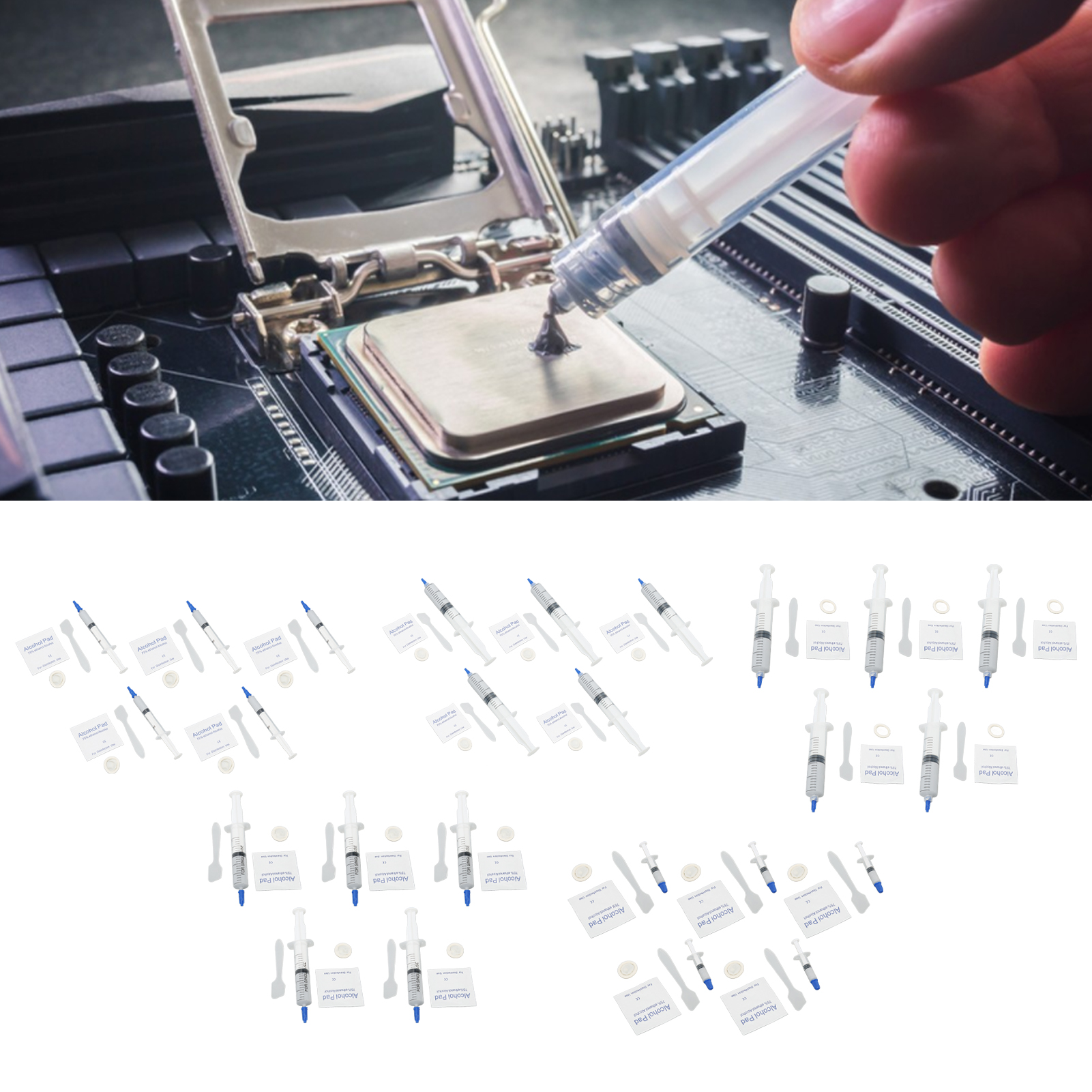 5x Thermal Paste 3.2W/m.k Metal Free Safe Strong Adhesion Thermal Conductive FY - Afbeelding 30 van 37
