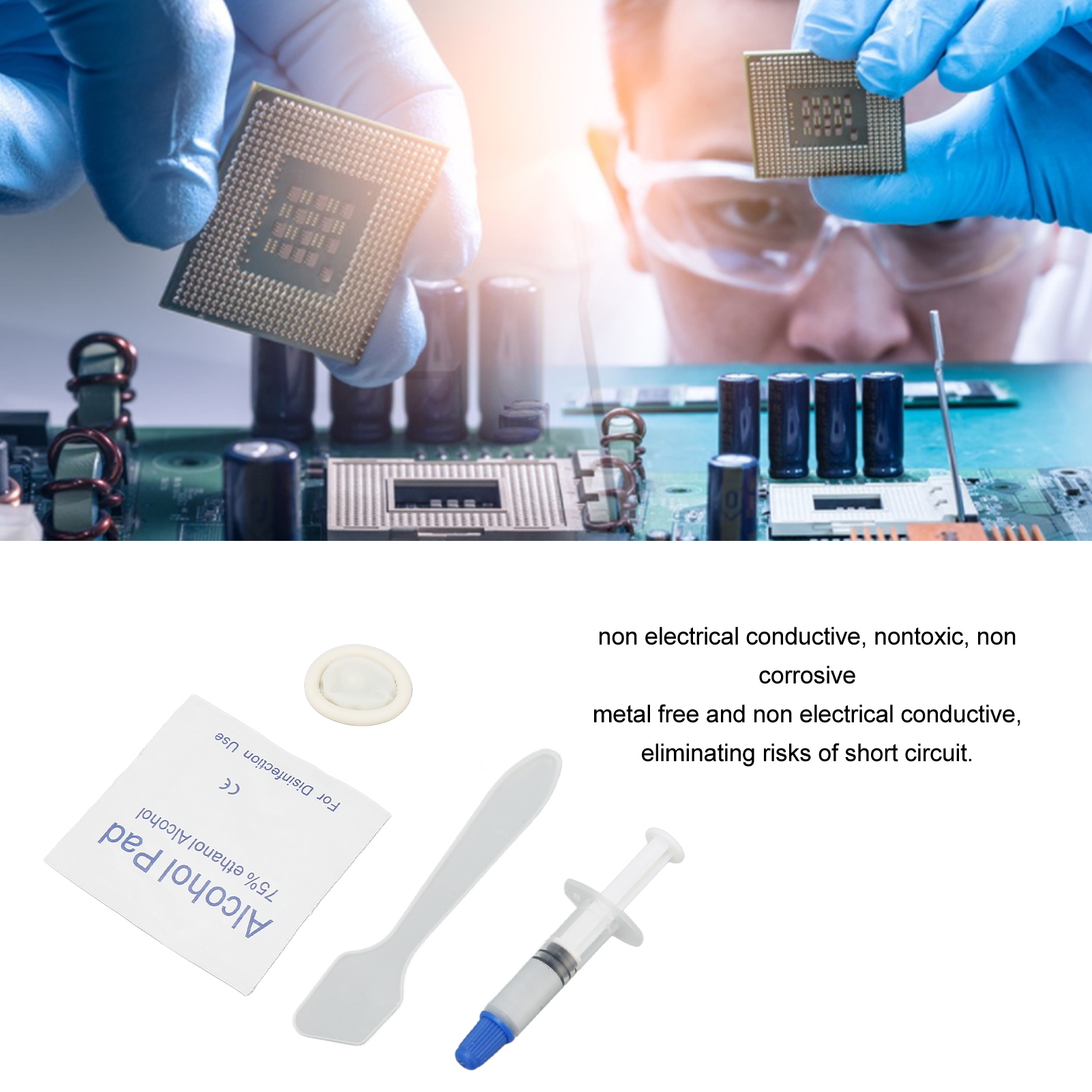 5x Thermal Paste 3.2W/m.k Metal Free Safe Strong Adhesion Thermal Conductive FY - Afbeelding 32 van 37