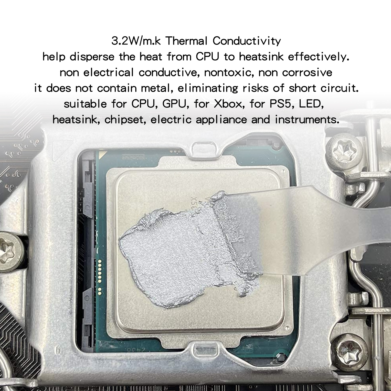 Thermal Paste 3.2W/m.k Safe Strong Adhesion High Conductivity Thermal Conduct CB - Afbeelding 25 van 29