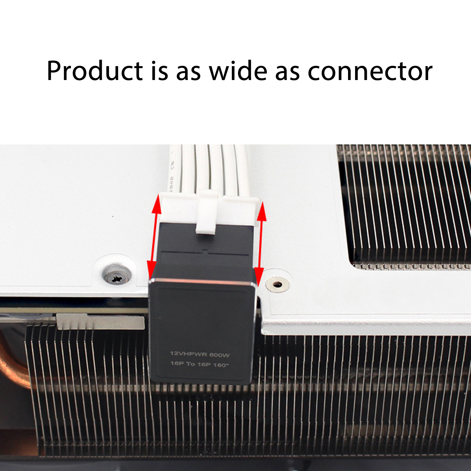 GPU PCIe Connector 600W 12V HPWR 16P To 16P Male To Female 180° GPU Power Ada FY - Afbeelding 25 van 30