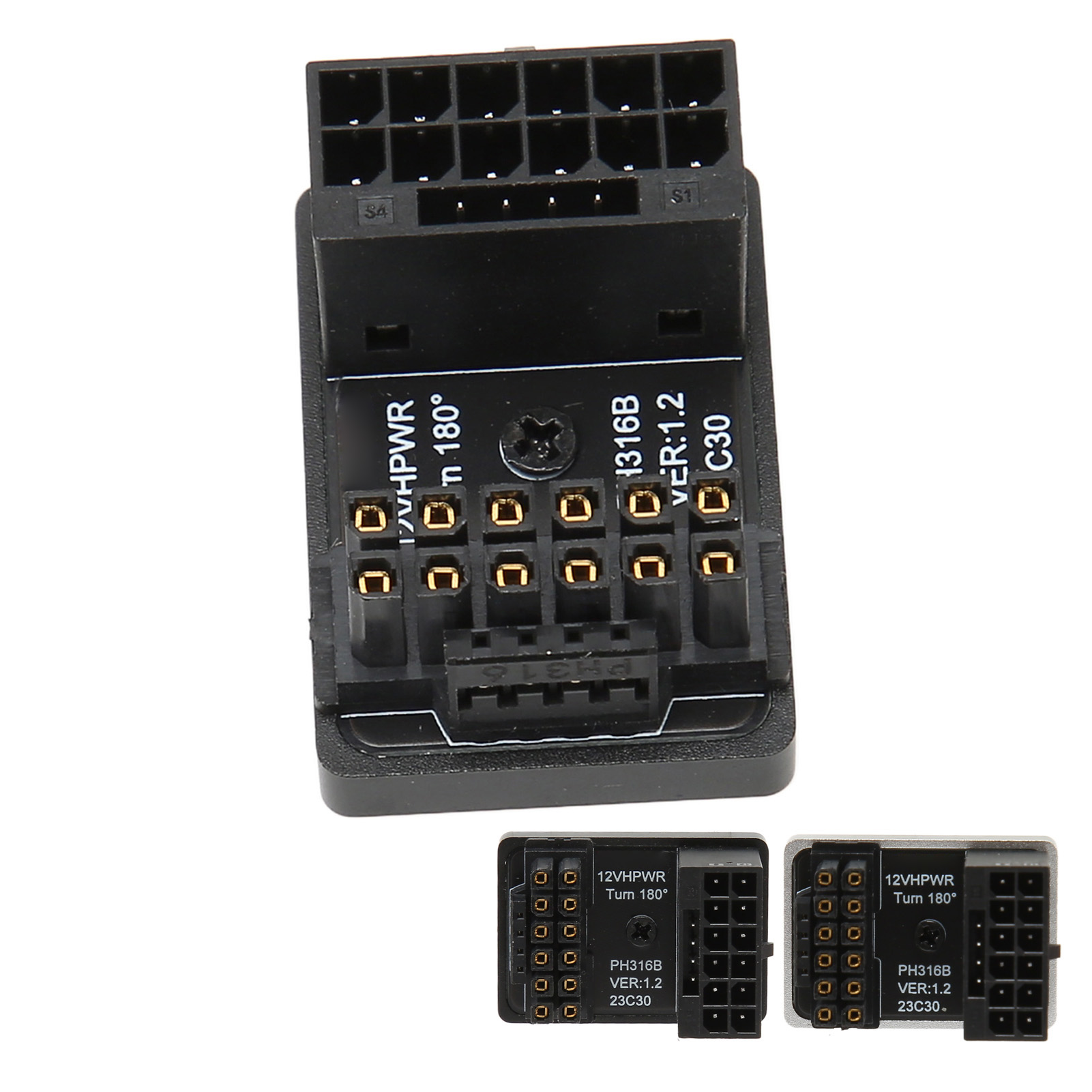 ATX 16Pin Male To 16pin Female 180° Angled Adapter 12V PCIe5.0 HPWR GPU U Tur FY - Afbeelding 25 van 28
