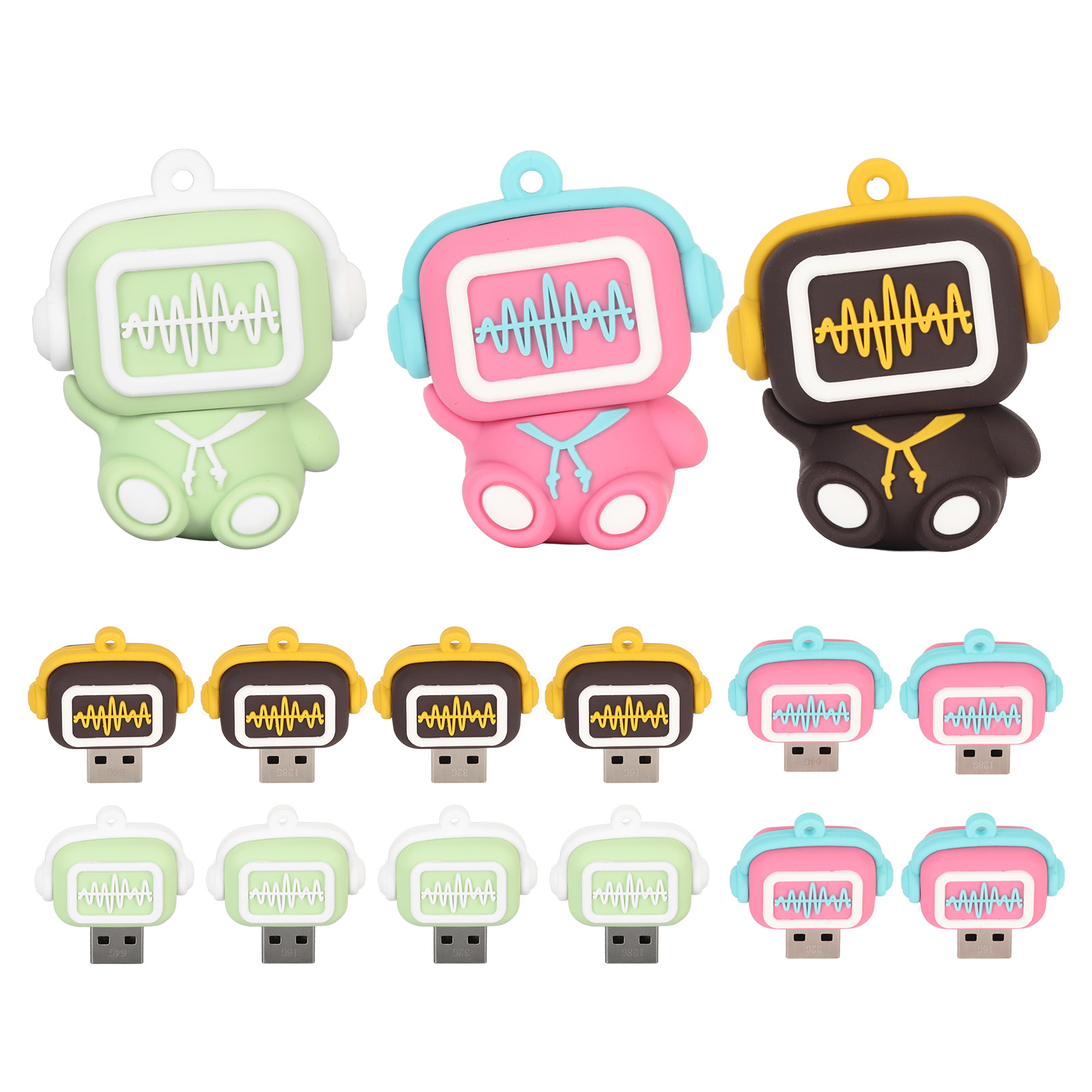 U Disk USB Flash Drive Cute Shape USB2.0 Plug And Play Portable Jump Drive Zi FY - Afbeelding 44 van 58