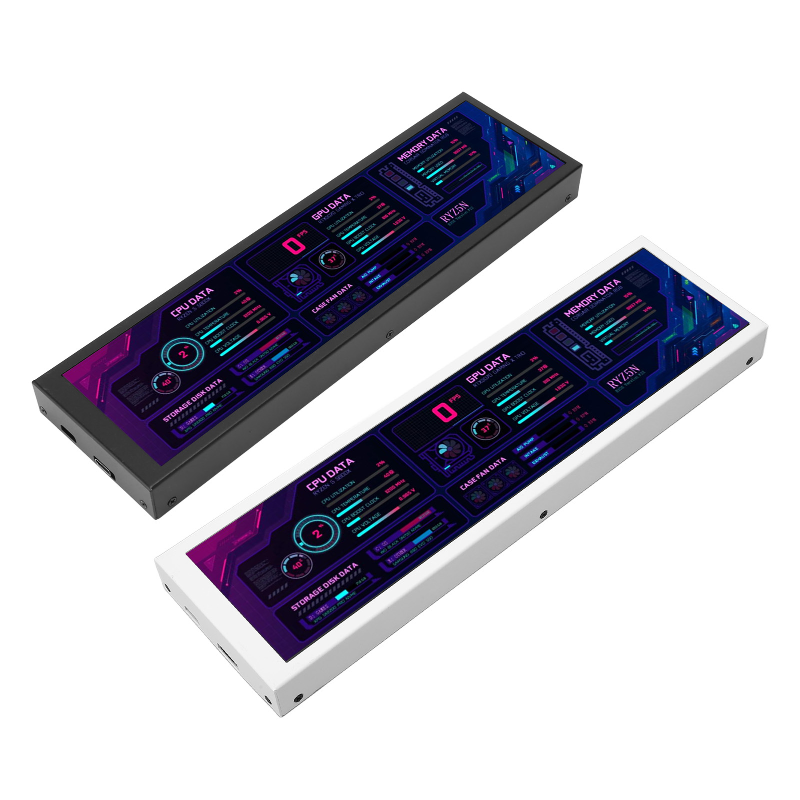 8.8in Computer Temp Monitor For AIDA64 1920x480 60Hz Type C Interface CPU GP NEW - Afbeelding 17 van 18