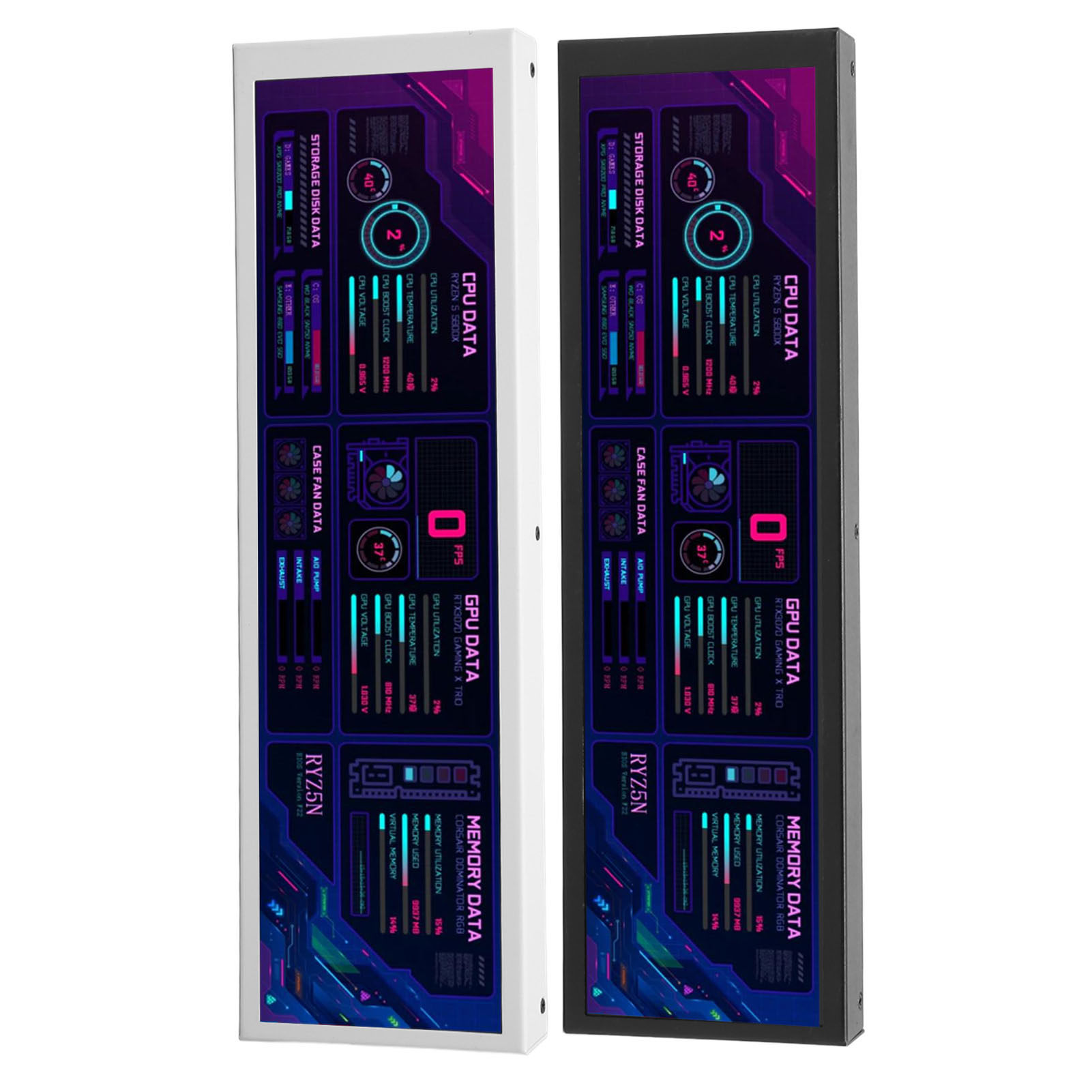 8.8in IPS LCD Monitor 1920 X 480 CPU GPU SSD Data Temperature Monitor AIDA64 NEW - Afbeelding 14 van 18