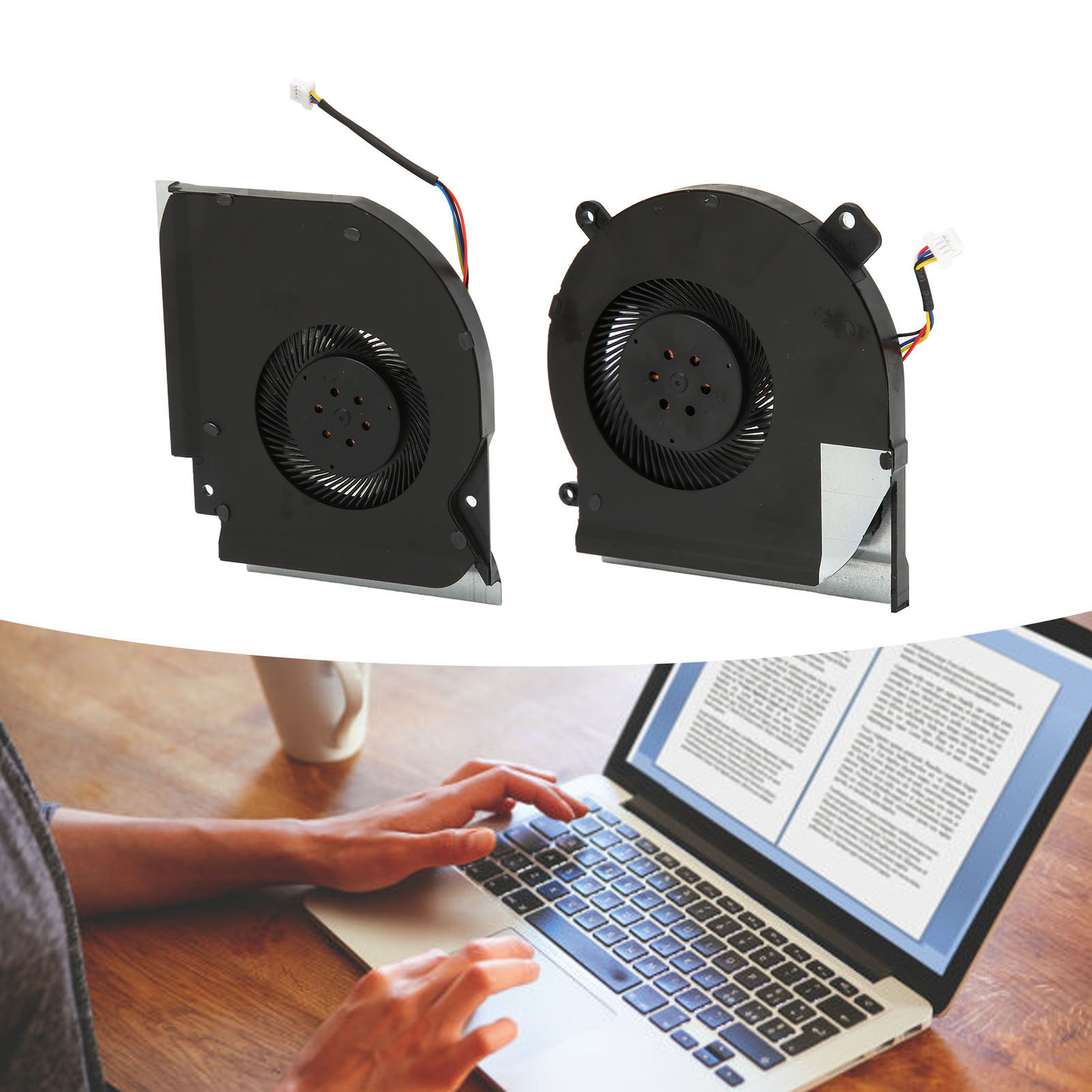 Laptop Cooling Fan Replacement 4 Pin Cooling Fan For ROG Strix Scar GL50 FY - Afbeelding 26 van 31