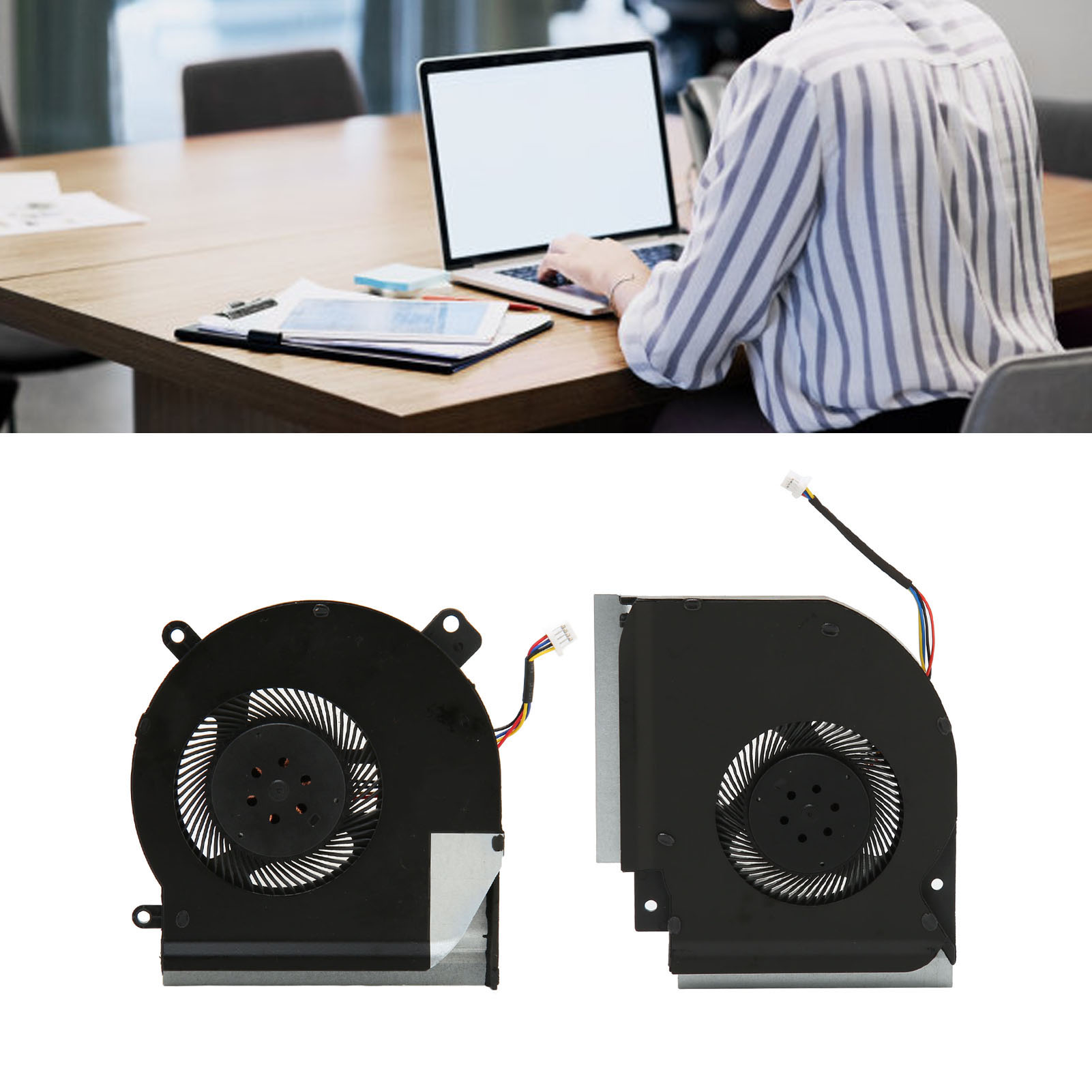 Laptop Cooling Fan Replacement 4 Pin Cooling Fan For ROG Strix Scar GL50 FY - Afbeelding 25 van 31