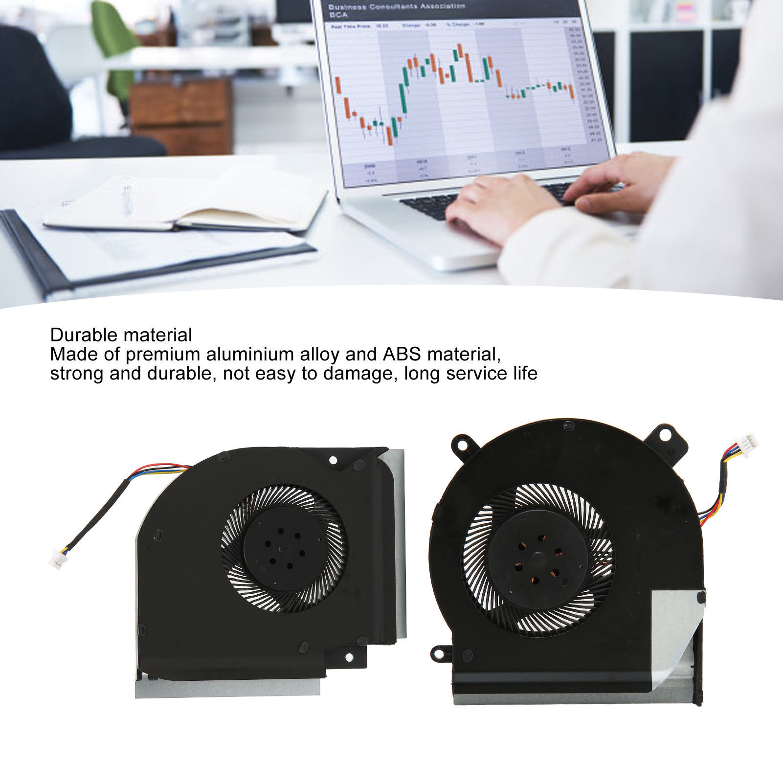 Laptop Cooling Fan Replacement 4 Pin Cooling Fan For ROG Strix Scar GL50 FY - Afbeelding 23 van 31