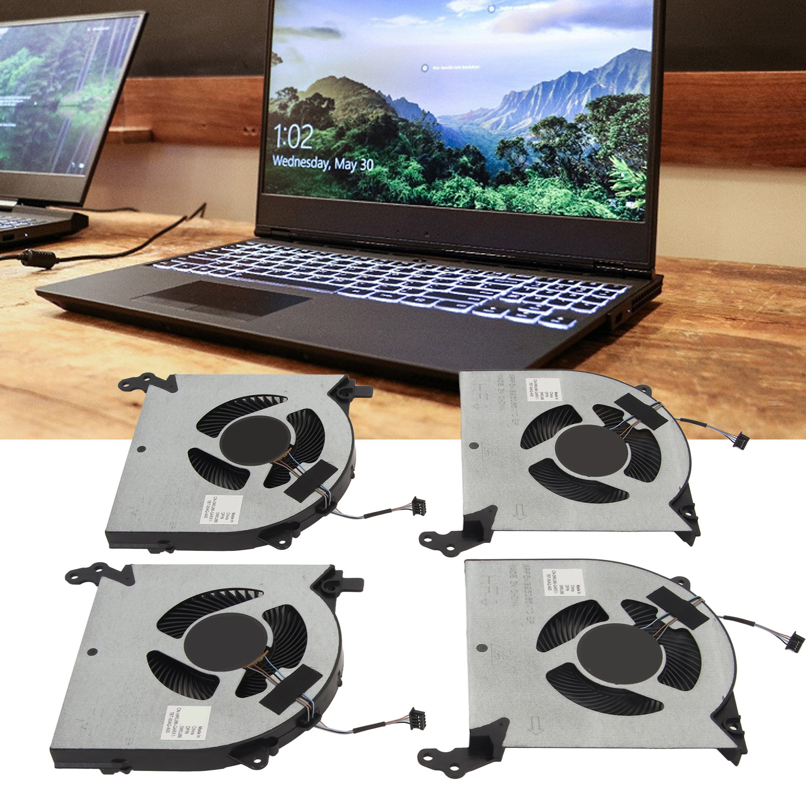 Laptop Cooling Fan 4Pin Connector ABS Light Small DC5V Cooling Fan For Legion FY - Afbeelding 28 van 31