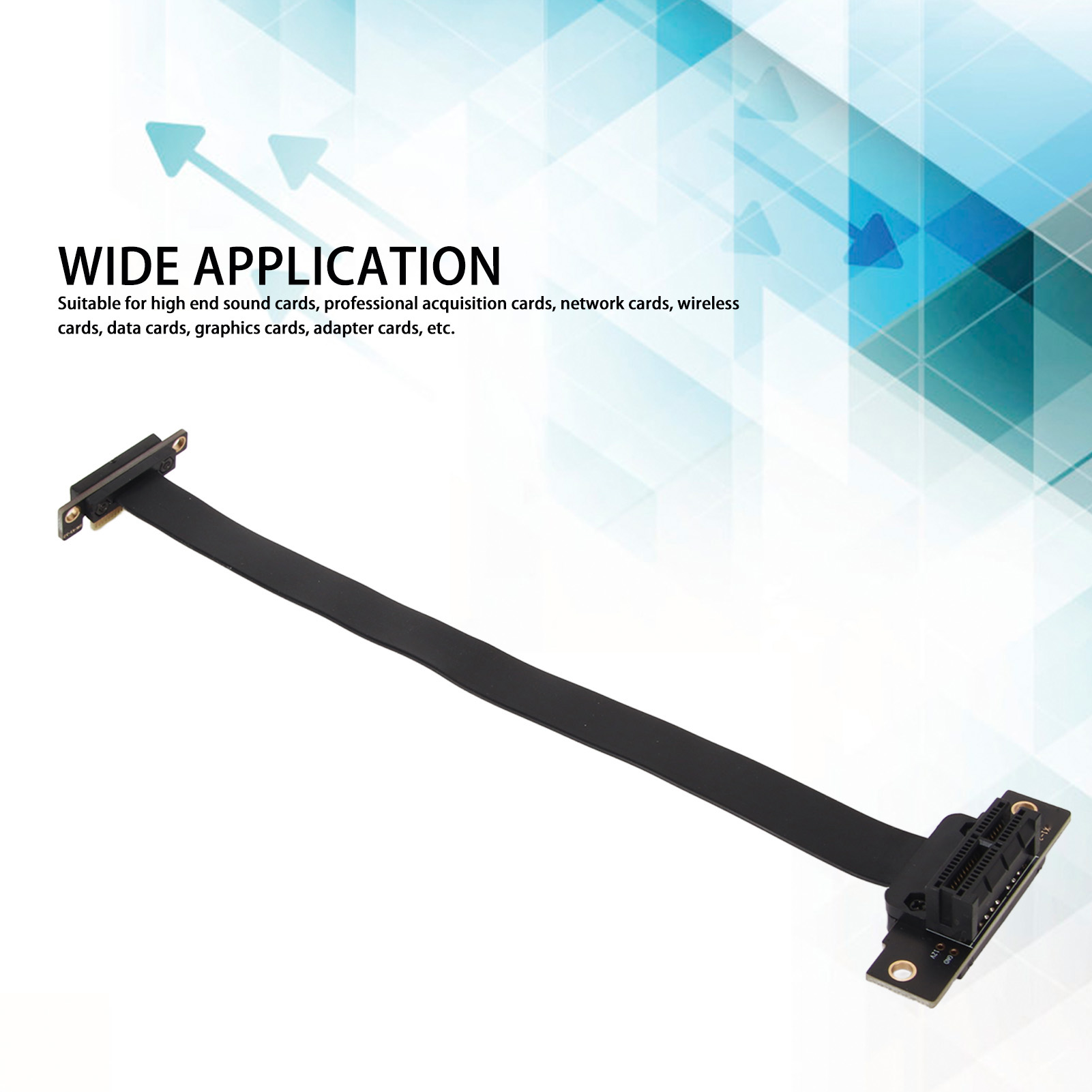 PCIE 3.0 1X Extension Cable Dual 90° Right Angle PCIE 3.0 1X Riser Card Adapt CB - Afbeelding 32 van 34