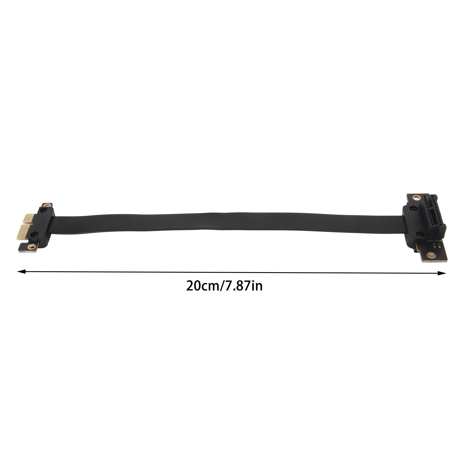 PCIE 3.0 1X Extension Cable 90° Right Angle PCIE Riser Card Ribbon Extender F FY - Afbeelding 23 van 34