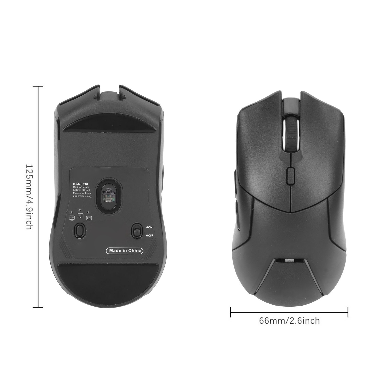 Wireless Mouse Triple Mode 1000 To 4000 DPI Silent Click Ergonomic Adjustable FY - Afbeelding 28 van 30