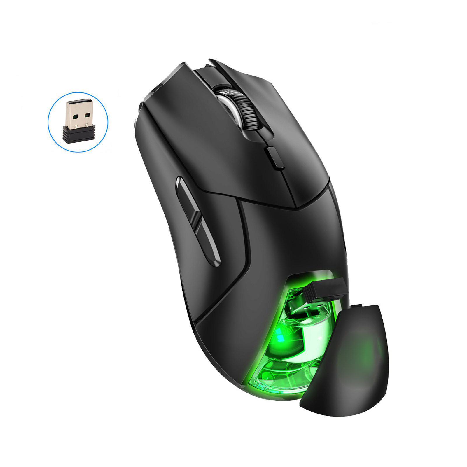 Wireless Mouse Triple Mode 1000 To 4000 DPI Silent Click Ergonomic Adjustable FY - Afbeelding 29 van 30