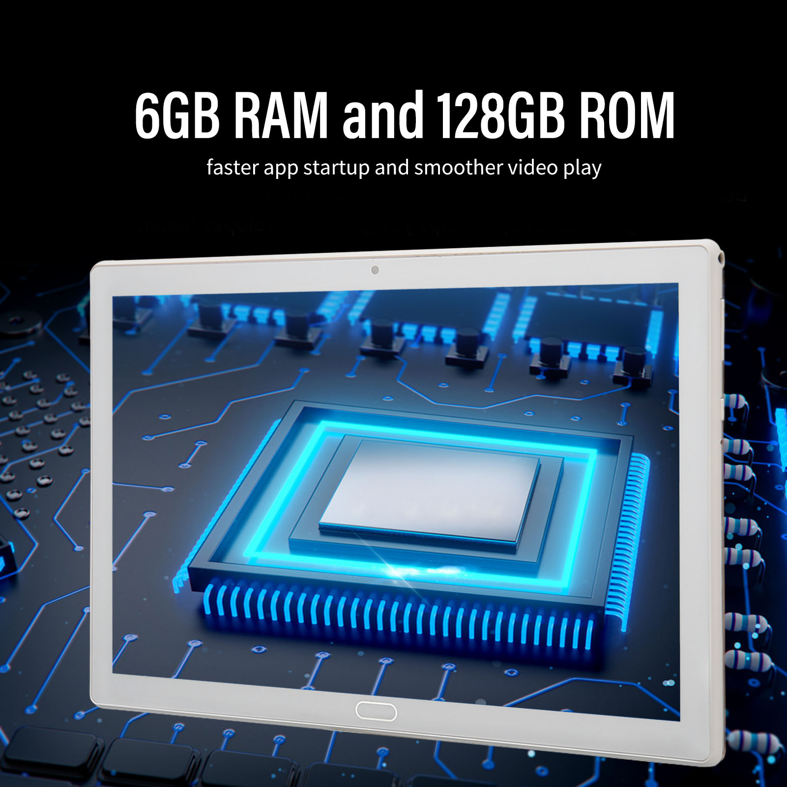 10.1in Tablet 6GB RAM 128GB ROM Front 5MP Rear 8MP Support 2.4GHz 5G WiFi 600 CT - Picture 27 of 34