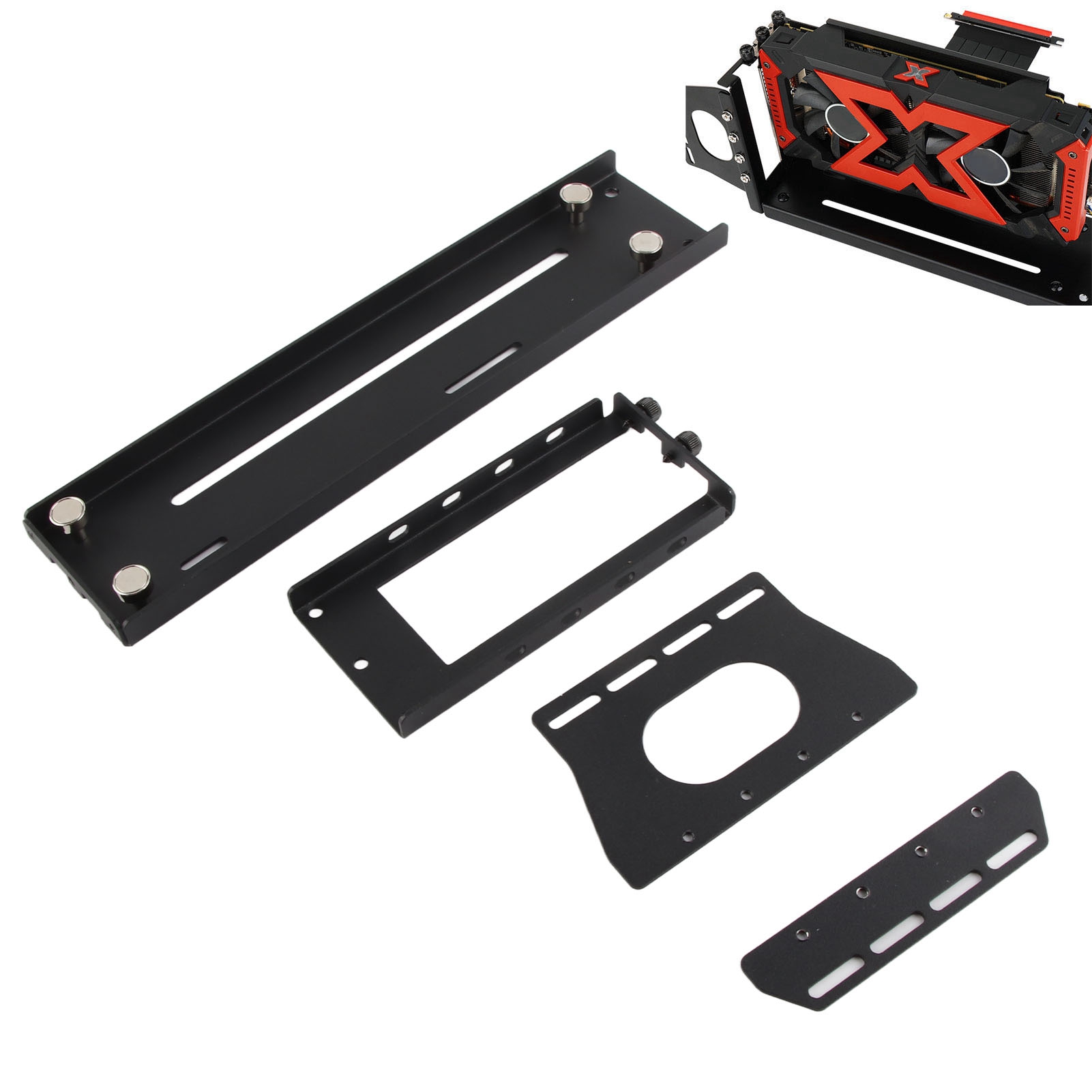 Vertical GPU Mount PCI E 3.0 X16 Graphics Card VGA Support Bracket Holder For FY - Afbeelding 27 van 29