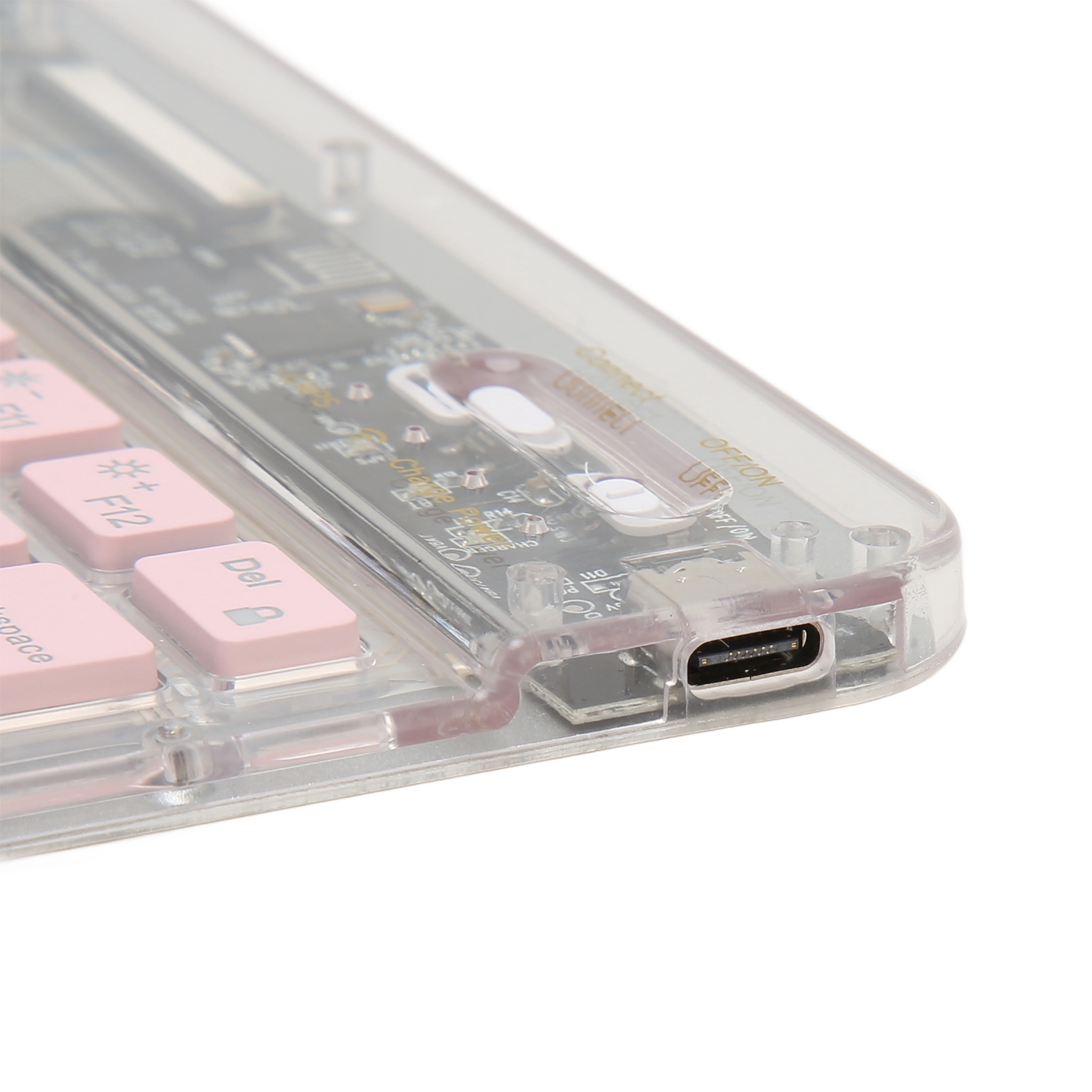 10in Transparent Wireless BT Keyboard Multi Device Connect Backlight Ultra Th CB - Bild 26 von 33
