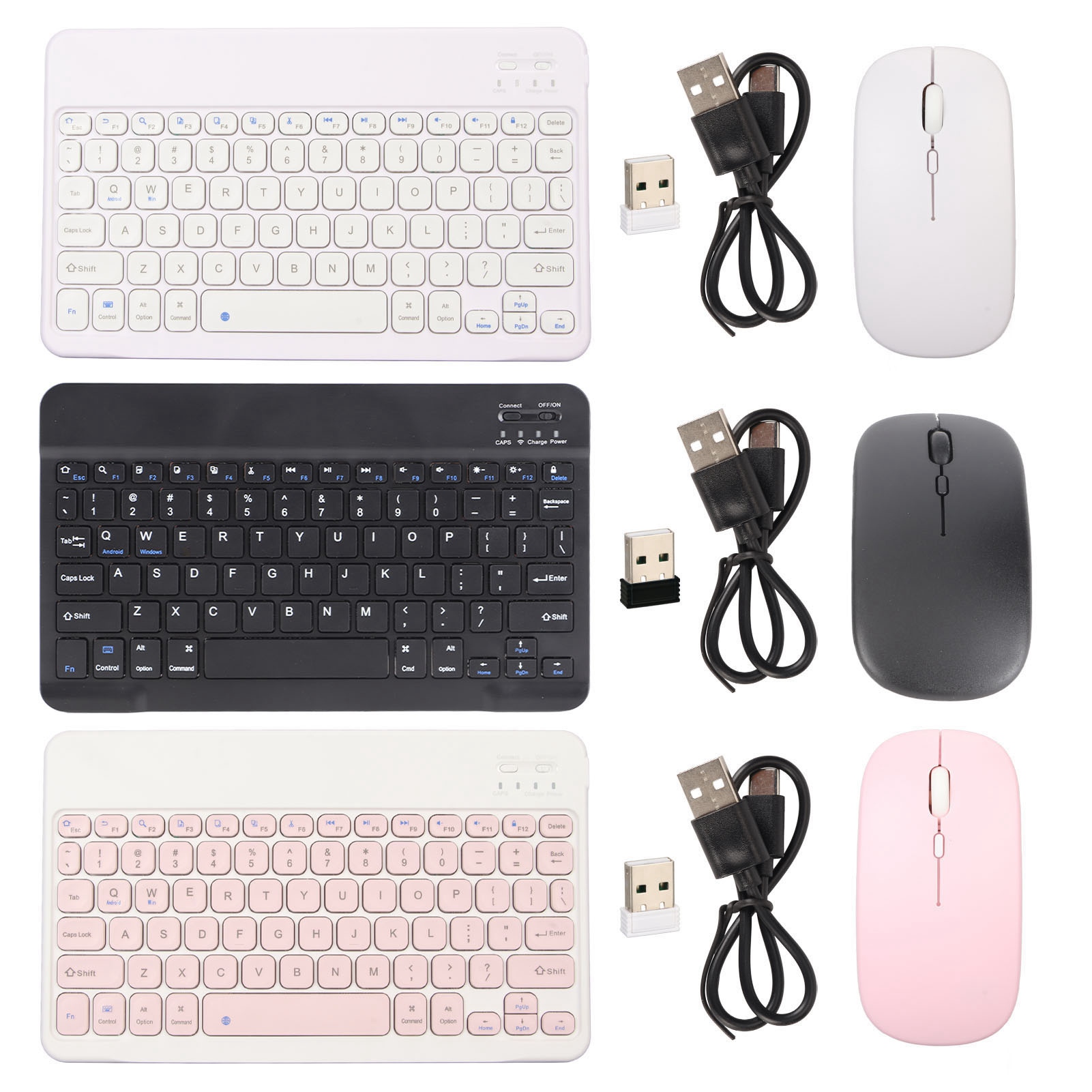 Keyboard And Mouse Combo Wireless BT Keyboard And Mouse Set Portable Matching FY - Afbeelding 25 van 33