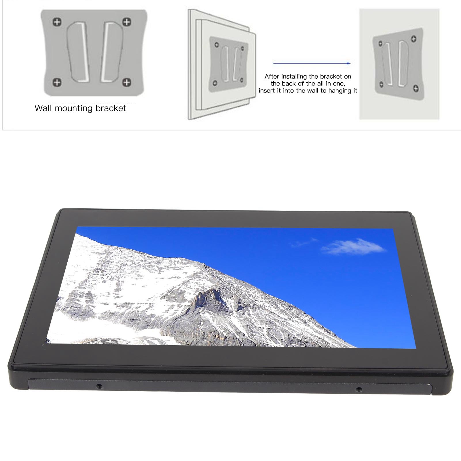 8 Inch Touchscreen Monitor Widescreen 16:9 Wall Mounted 1280x720 Waterproof IPS - Picture 15 of 24