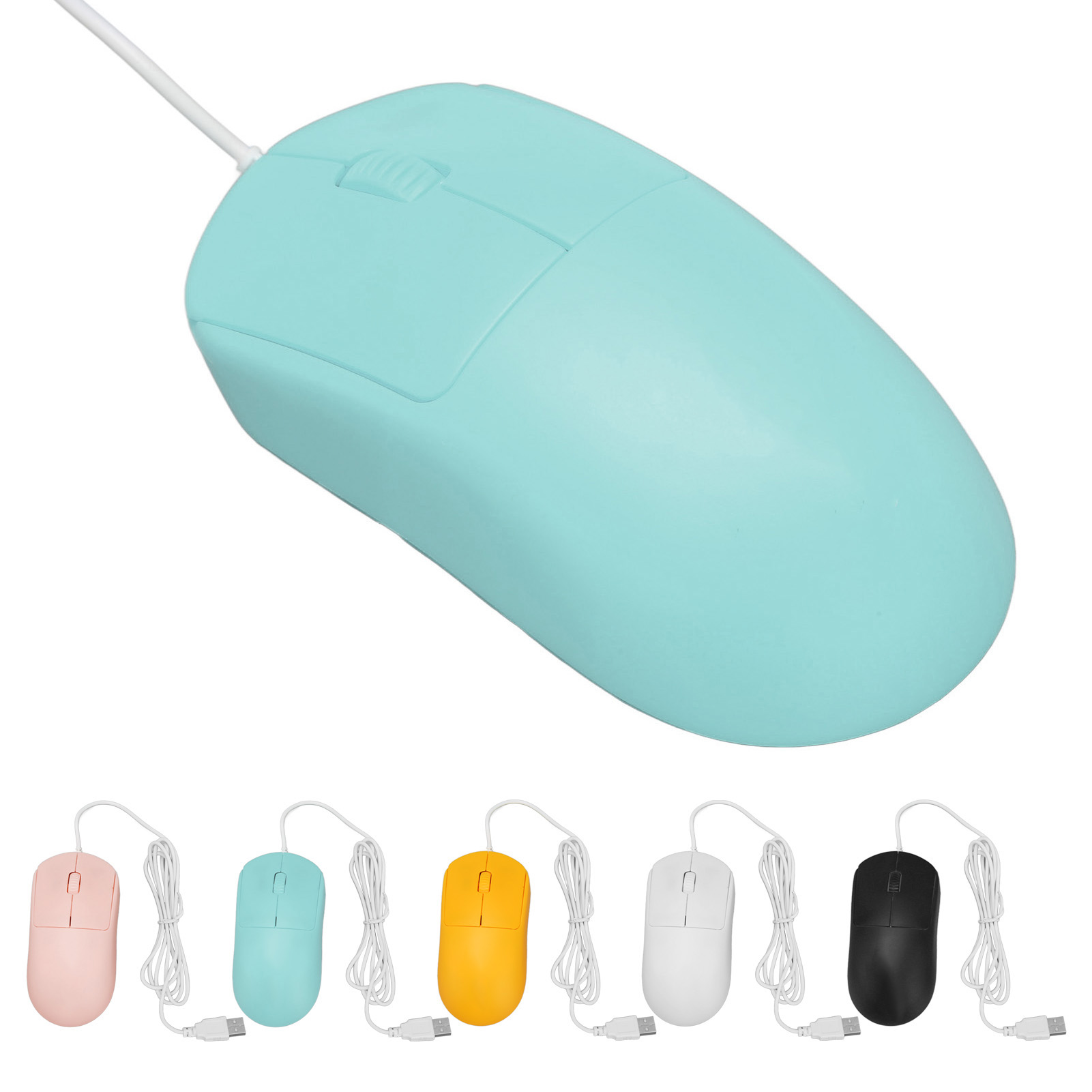 Wired Mouse Optical 1200DPI USB Port Ergonomic Design Plug And Play Computer FY - Bild 28 von 34