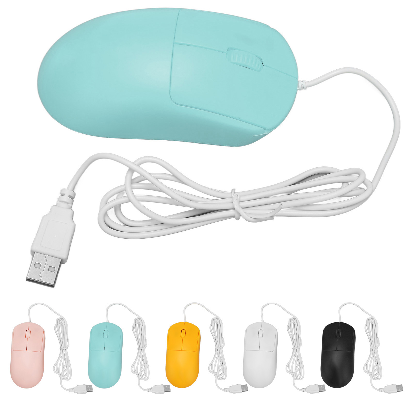 Wired Mouse Optical 1200DPI USB Port Ergonomic Design Plug And Play Computer FY - Bild 23 von 34