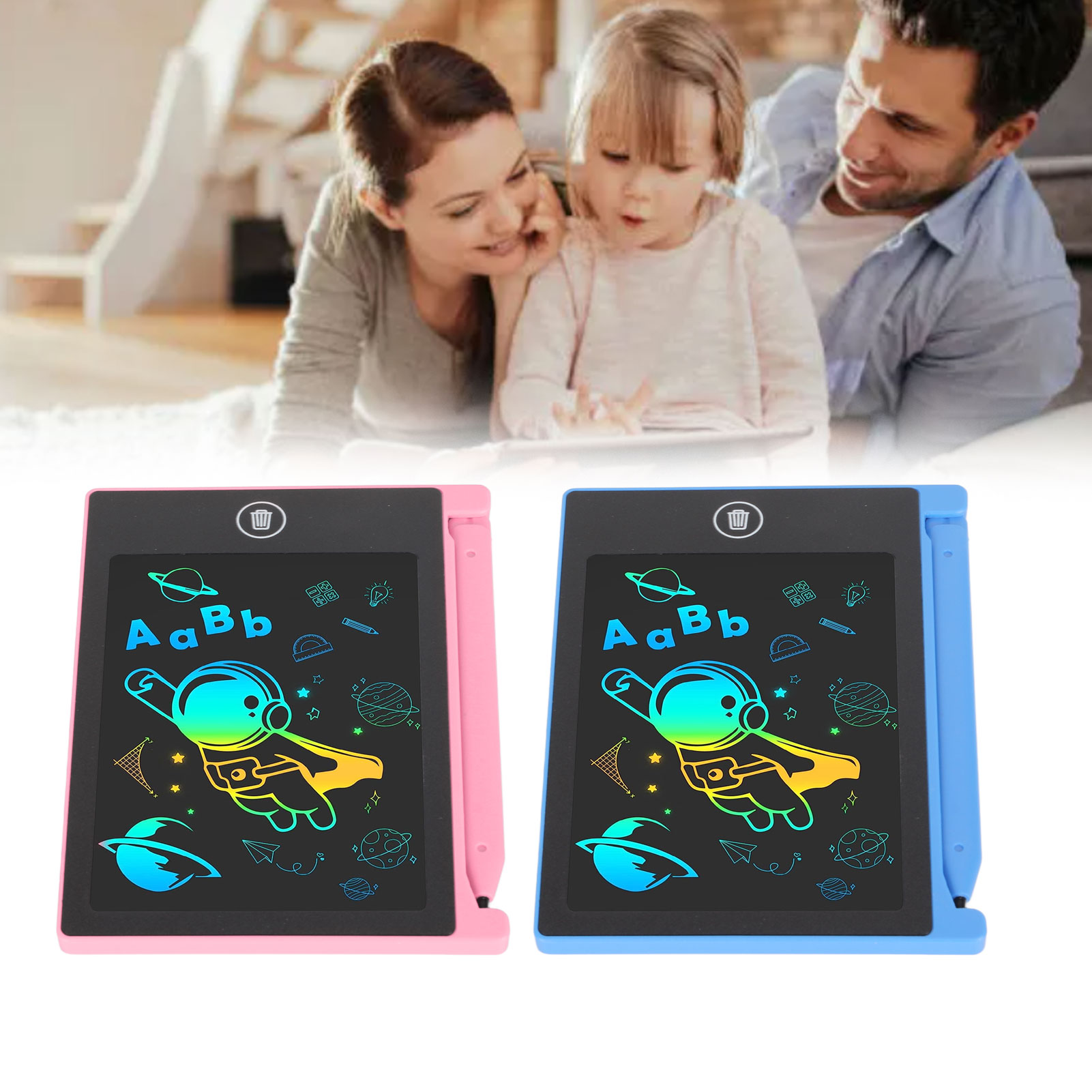 Mini LCD Writing Tablet Waterproof 4.4in Erasable Reusable Electronic Drawing FY - Bild 26 von 30