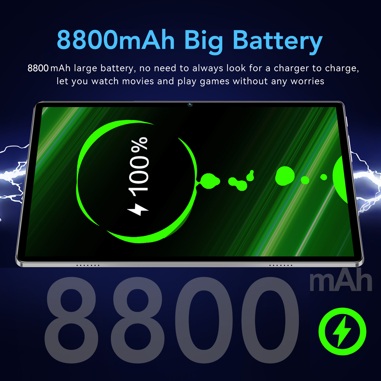 2 in 1 Tablet 4GB RAM 64GB ROM Octa Core 2 Camera 5G WiFi 8800mAh Office Tablet - Picture 22 of 24
