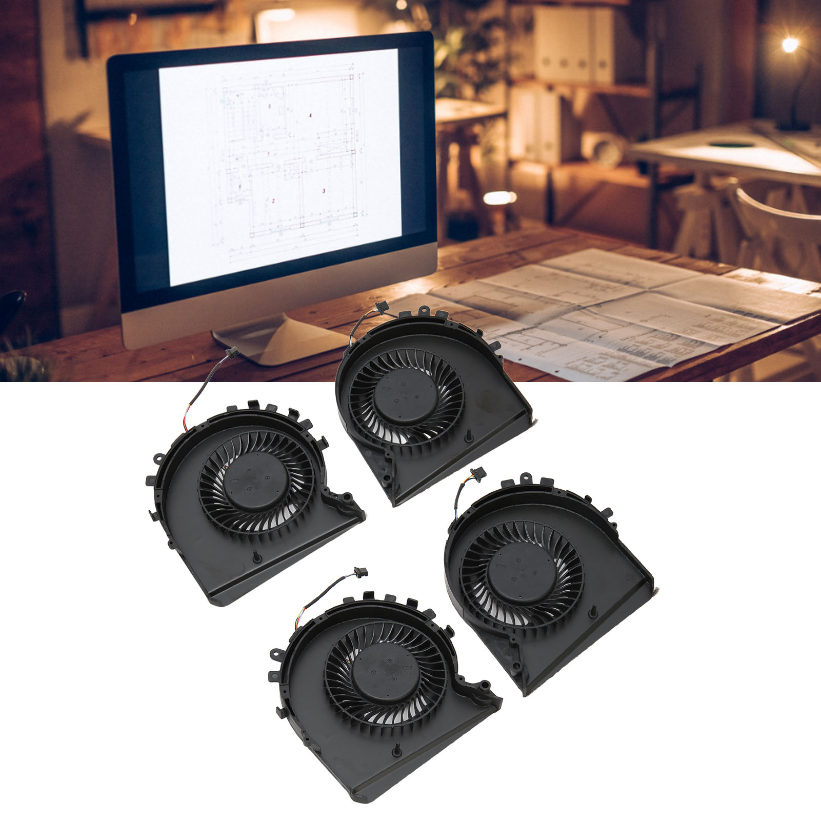 Laptop Cooling Fan 4Pin Power Light Weight Cooling Fan For Pavilion Gaming 15 FY - Afbeelding 25 van 31