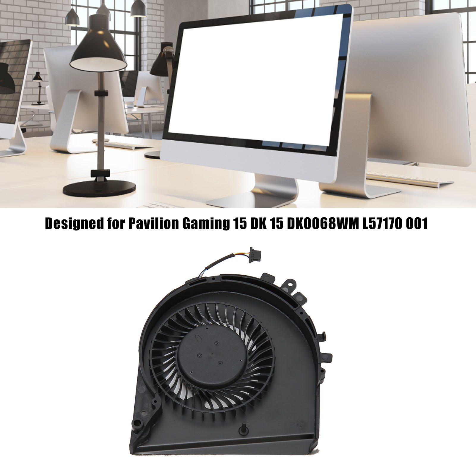 Laptop Cooling Fan 4Pin Power Light Weight Cooling Fan For Pavilion Gaming 15 FY - Afbeelding 31 van 31