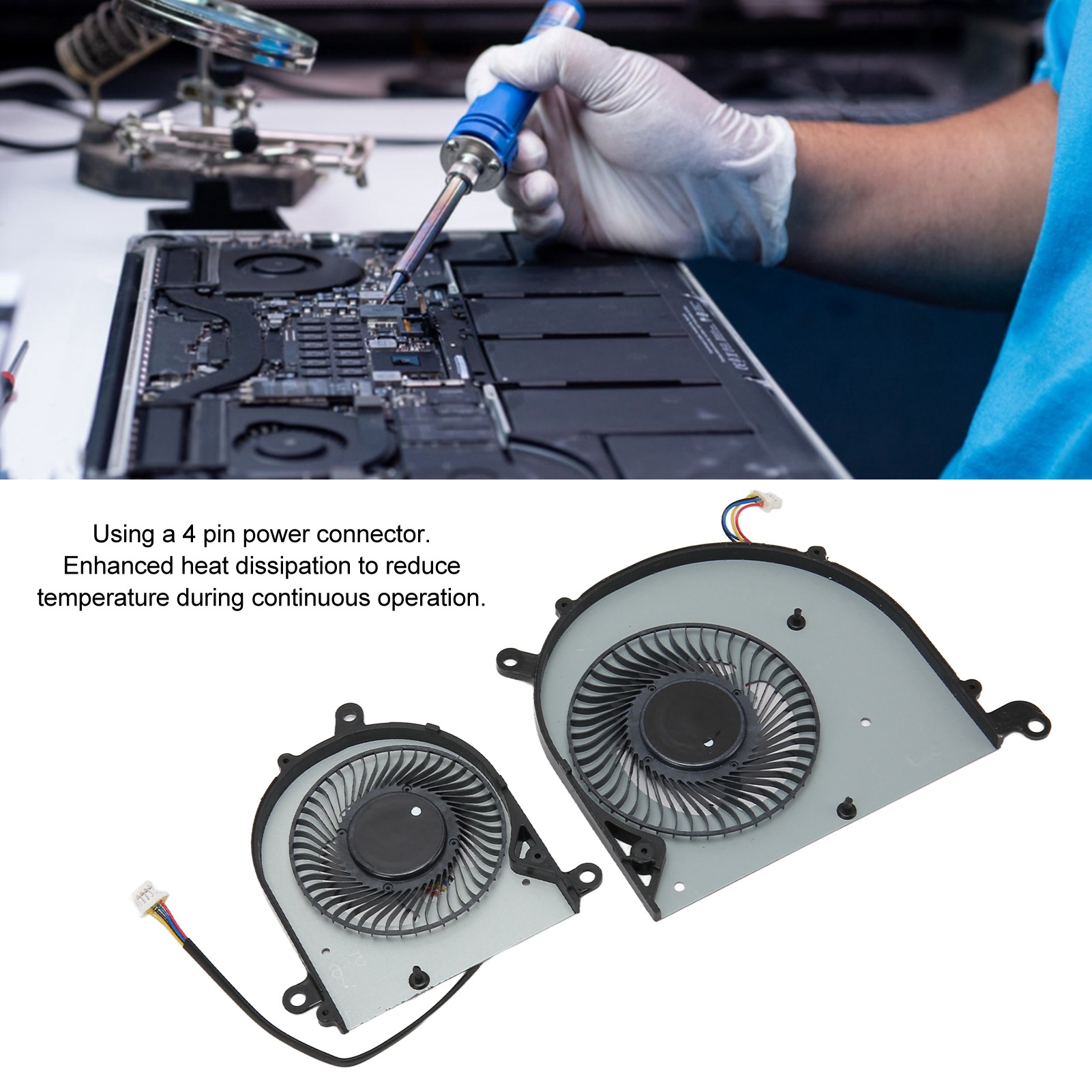 Laptop Cooling Fan Notebook Computer Cooler Fan For PS63 Modern 8RC 8SC M FY - Afbeelding 26 van 31