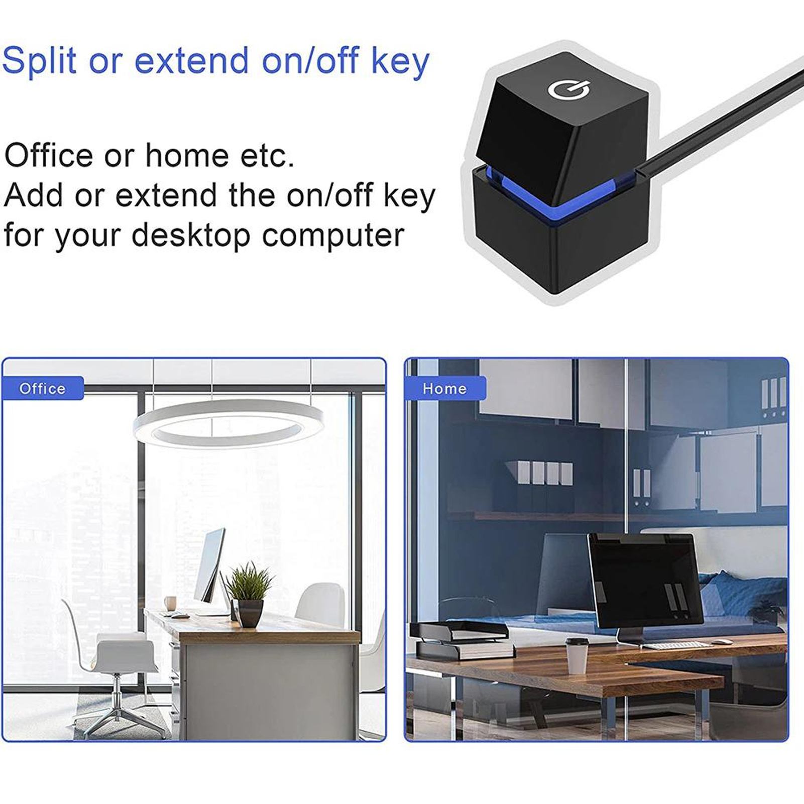 PC Power Switch Blue Switch Mechanical Key Backlit Plug And Play PC Power But FY - Afbeelding 27 van 37