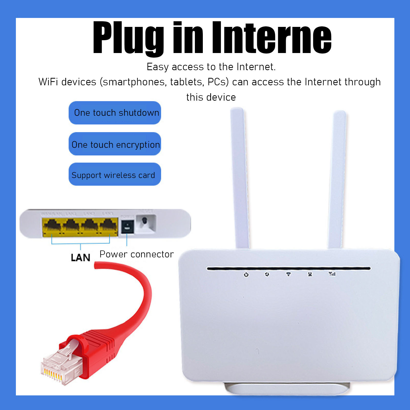 CP102 5M 4G LTE Mobile Wifi Hotspot With SIM Card Slot 300Mbps WiFi CPE NEW - Picture 33 of 33