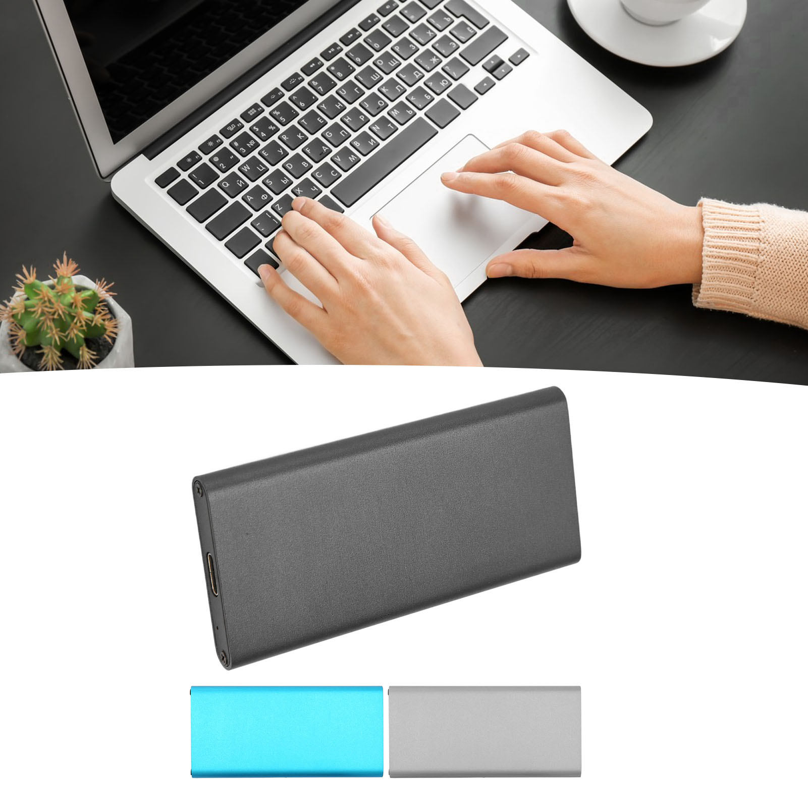 Tyep C To MSATA Enclosure USB3.1 Gen2 Type C High Speed Transmission Solid St FY - Afbeelding 31 van 31