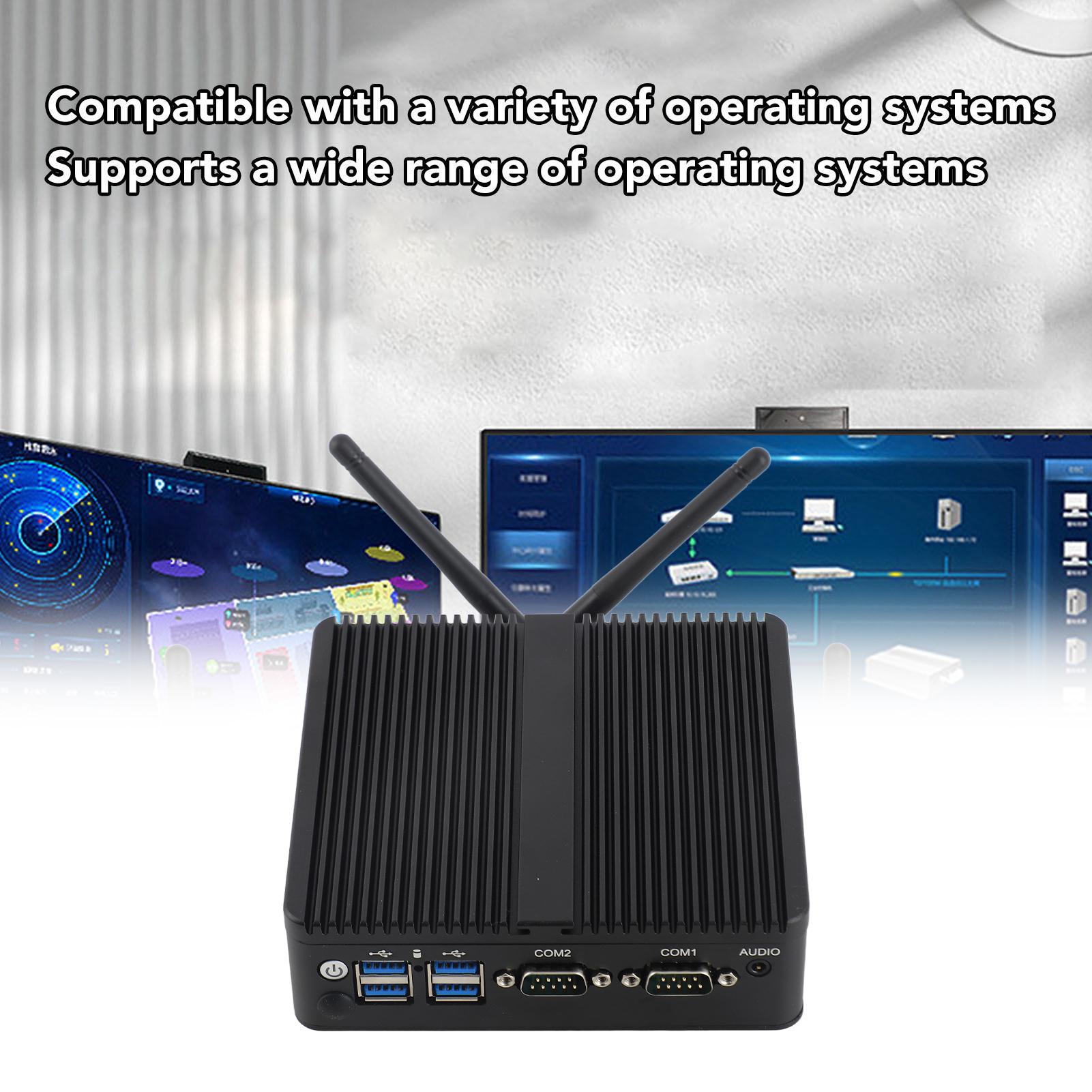 Mini PC CPU J4125 DDR4 8G Fanless Industrial PC With Dual Gigabit LAN Ports NEW - Afbeelding 16 van 24