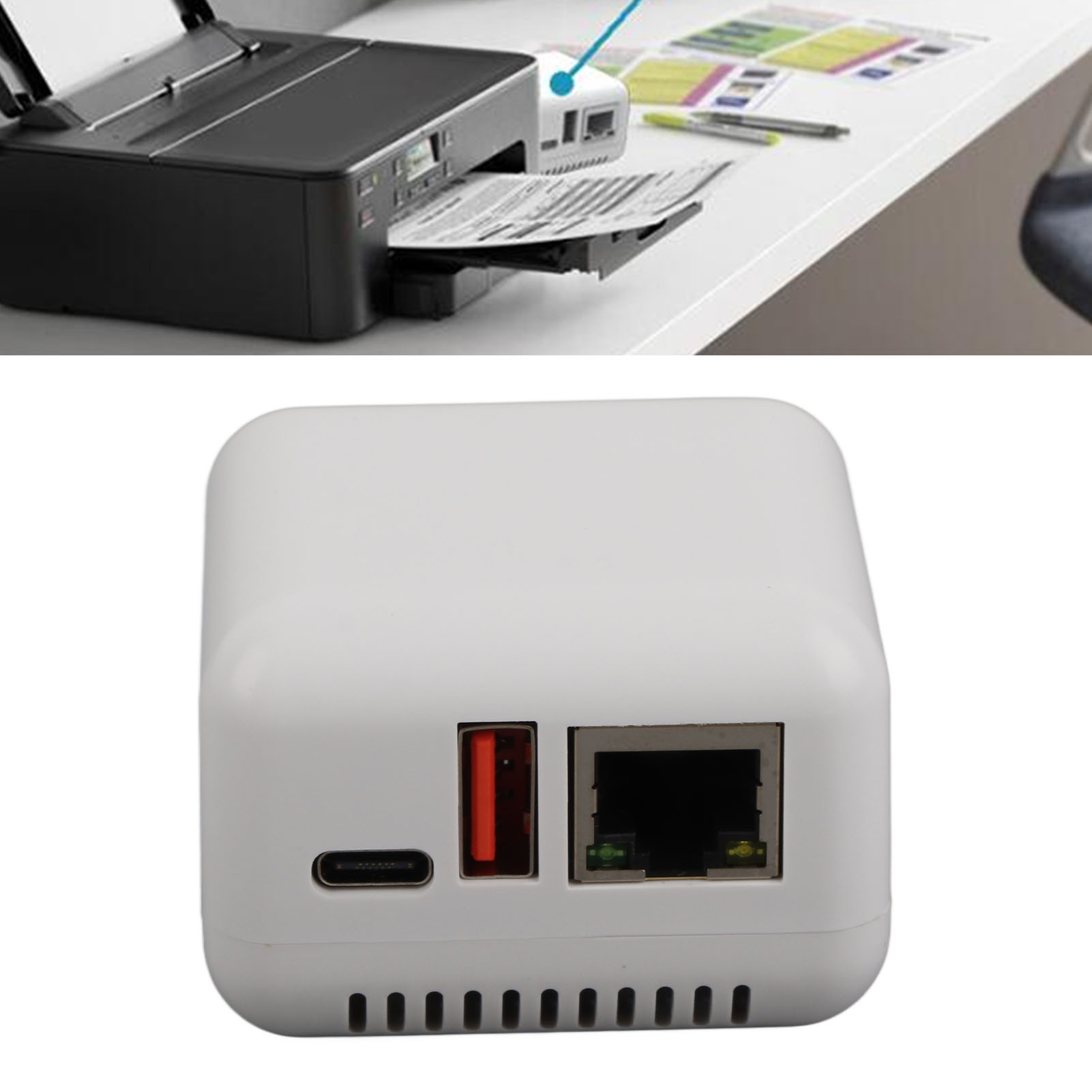USB 2.0 Network Print Server 5V LAN Print Share Server Wireless Print Server CB - Bild 30 von 33