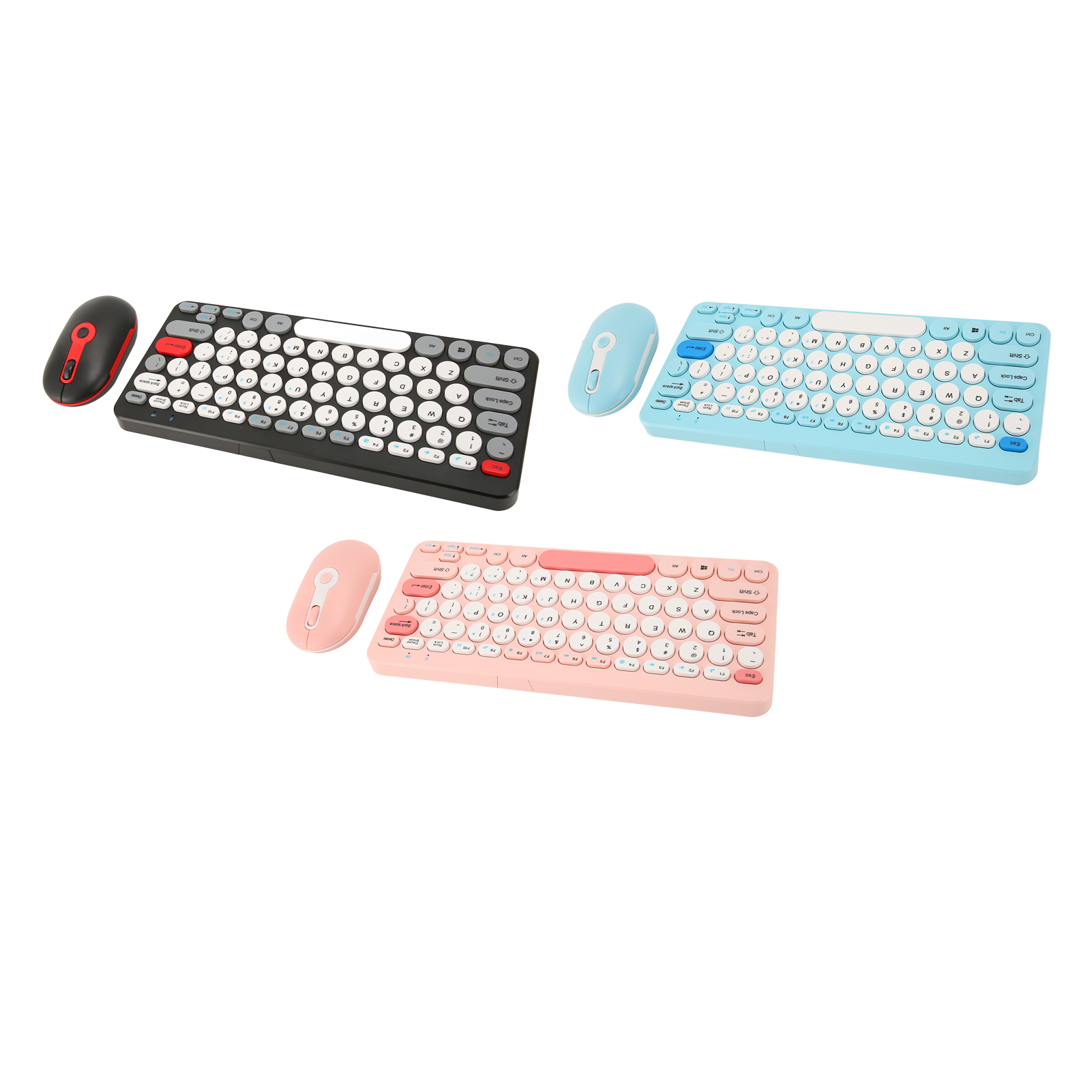 Wireless Keyboard Mouse Set Stylish Slim Round Keycaps Mute Ergonomic 2.4G HOT - Picture 31 of 33