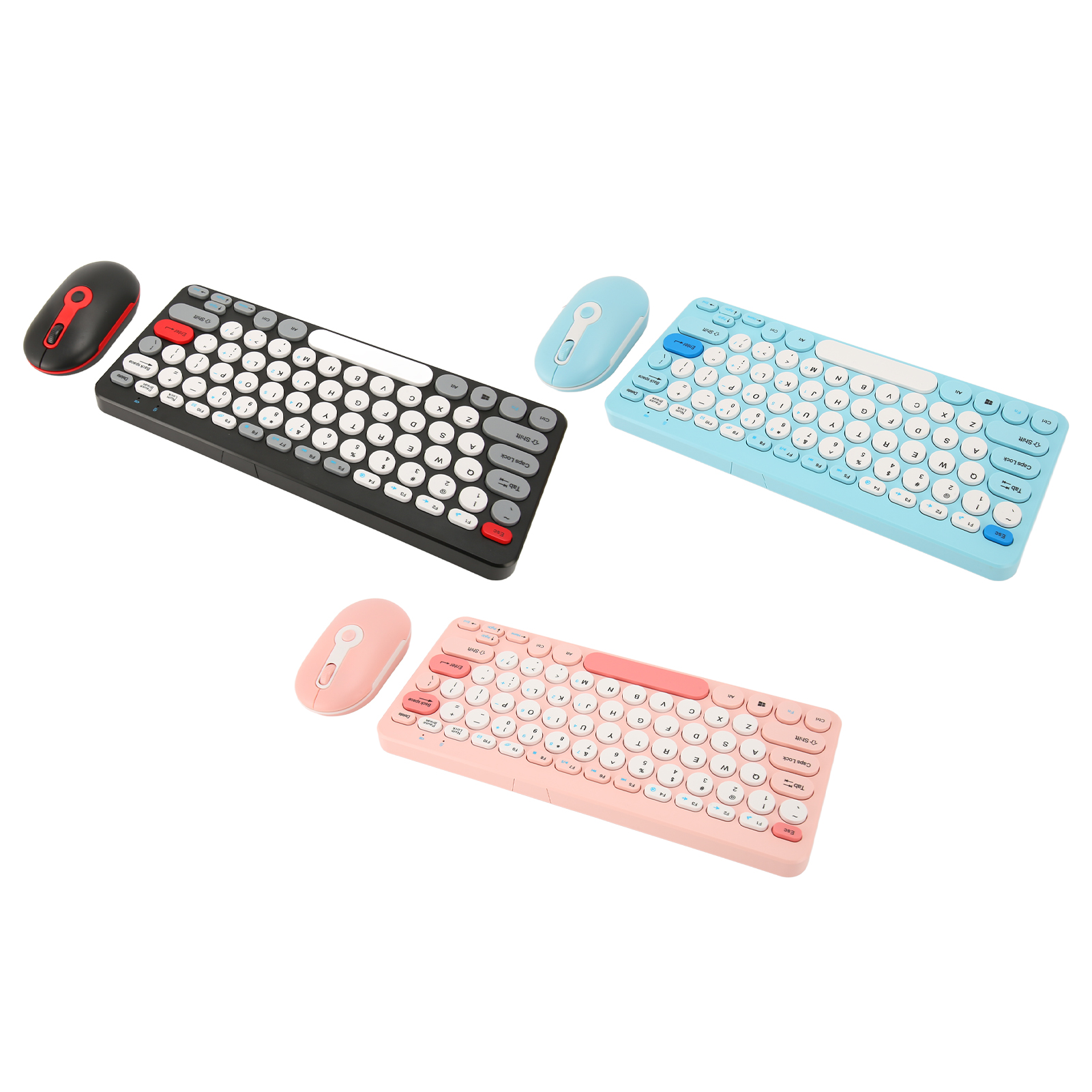 Wireless Keyboard Mouse Set Stylish Slim Round Keycaps Mute Ergonomic 2.4G GF0 - Picture 33 of 33