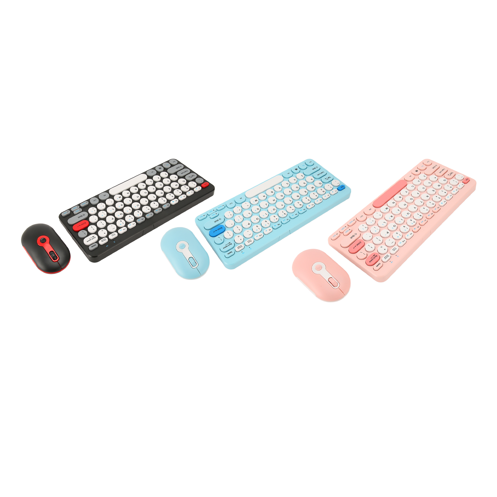 Wireless Keyboard Mouse Set Stylish Slim Round Keycaps Mute Ergonomic 2.4G GF0 - Picture 28 of 33