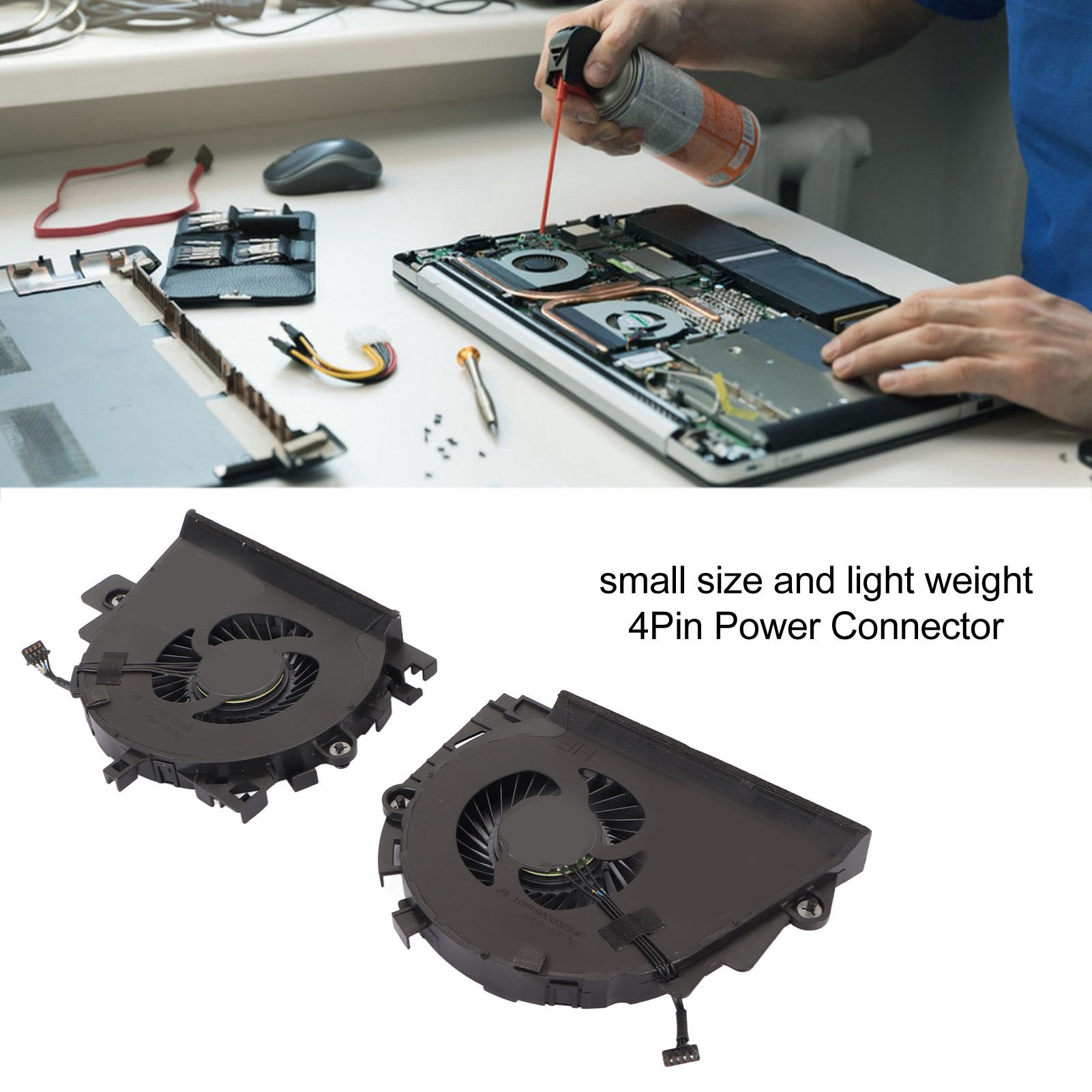 Laptop Cooling Fan 4Pin Power Light Weight Cooling Fan For Zbook 15 G3 848 FY - Afbeelding 26 van 31