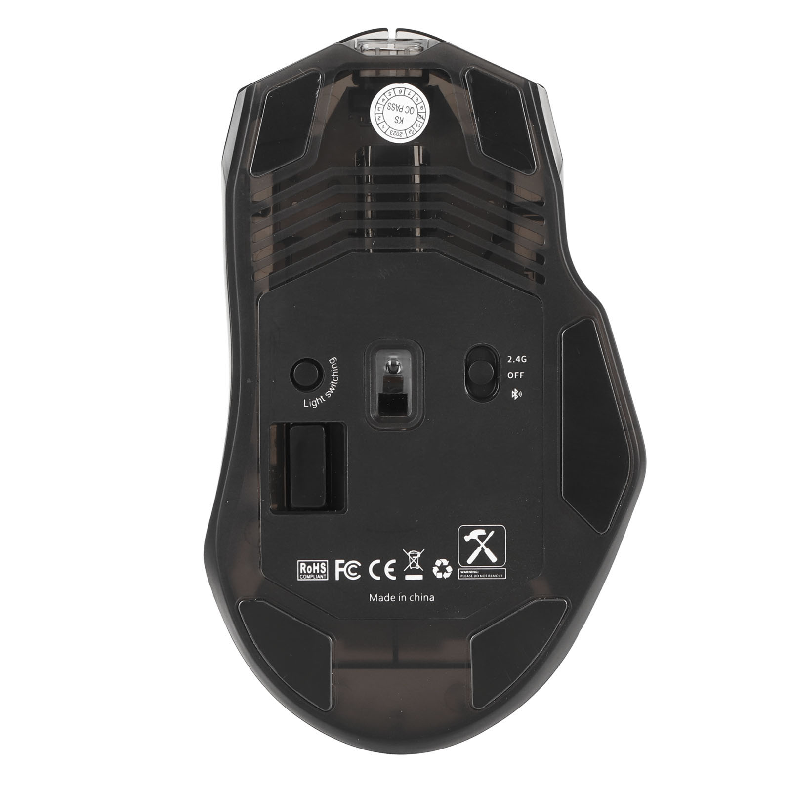 Gaming Mouse 2.4G Wireless BT Wired USB Transparent 3 Mode 5 Adjustable DPI GFL - Picture 28 of 30