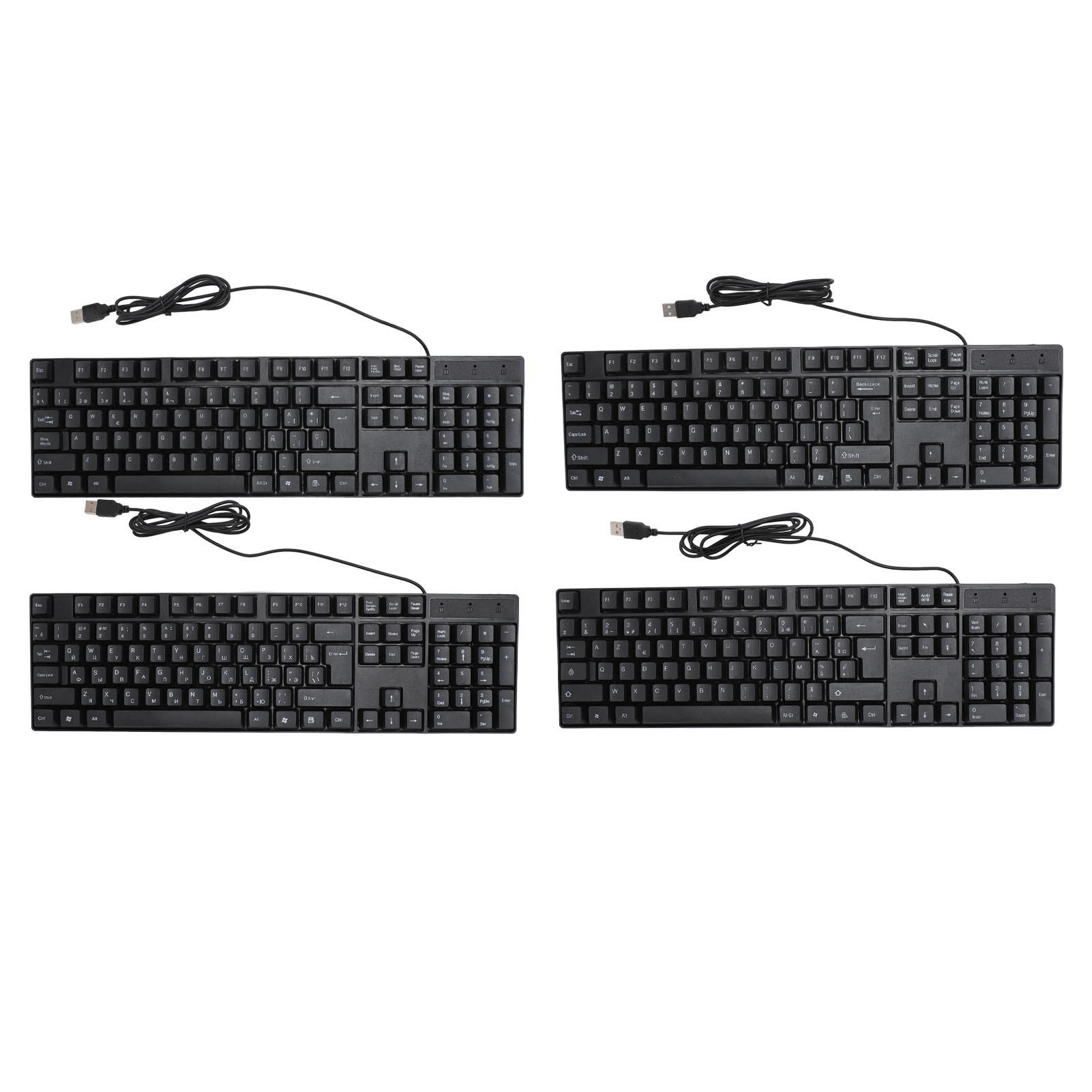 K1800 Minority Language Keyboard 104 Keys 4.9ft Cable Ergonomic Design USB W Kit - Picture 32 of 36