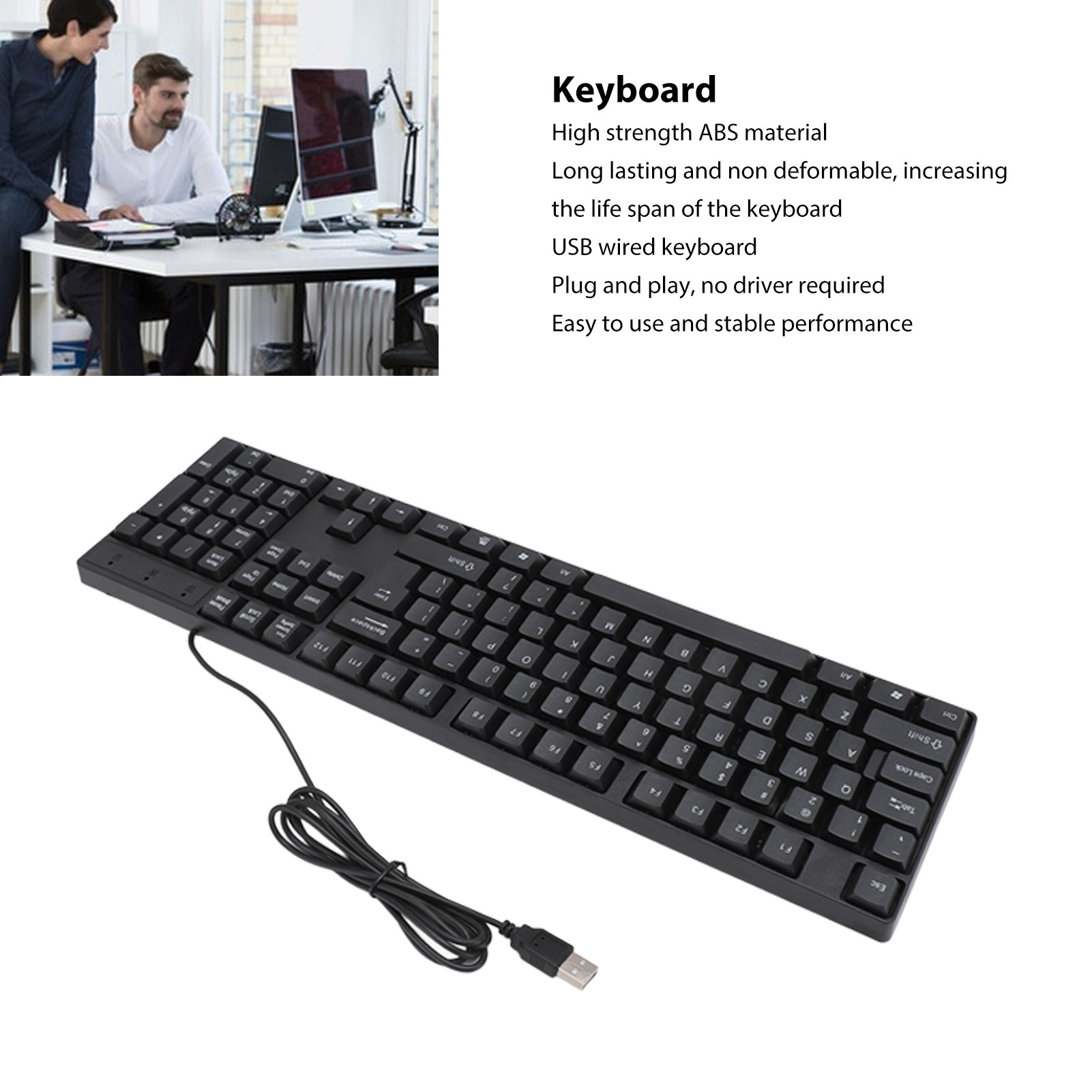 K1800 Minority Language Keyboard 104 Keys 4.9ft Cable Ergonomic Design USB W Kit - Picture 29 of 36
