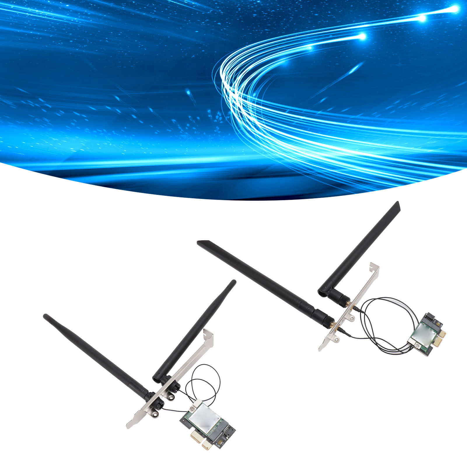 5G Network Card 2.4G 5G 867Mbps Dual Band PCIEx1 Interface BT4.0 Plug And Pla FY - Afbeelding 25 van 30