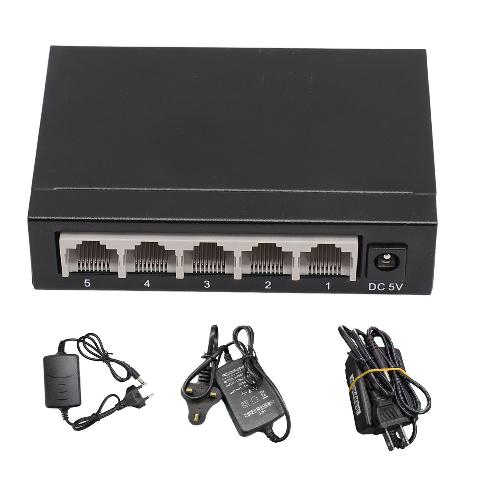Ethernet Switch 5 Port Gigabit Ethernet Splitter Plug And Play Silent Operati FY - Afbeelding 26 van 31