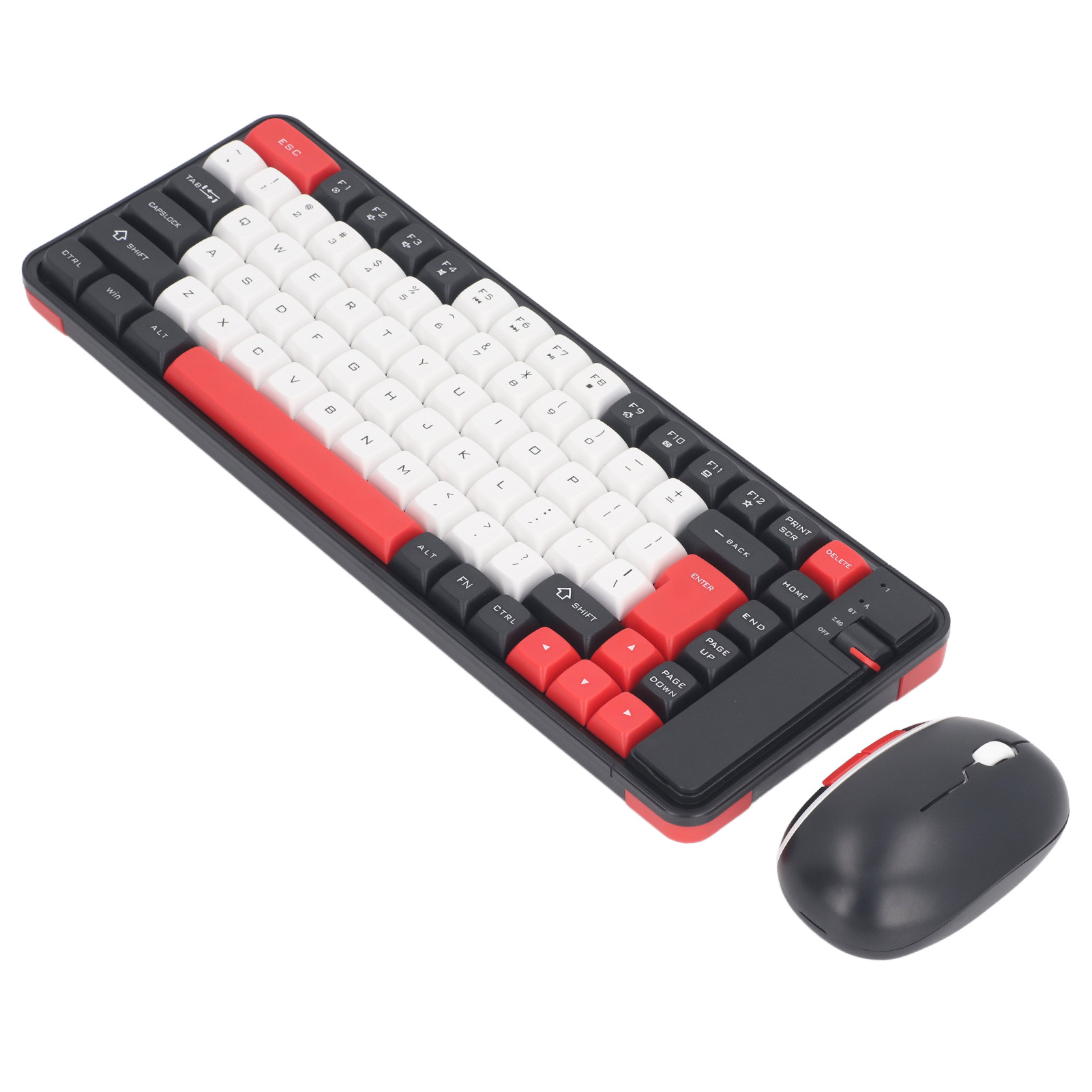 Keyboard And Mouse Combo 84 Keys QWERTY Layout USB Receiver BT Contrast Color FY - Afbeelding 26 van 33