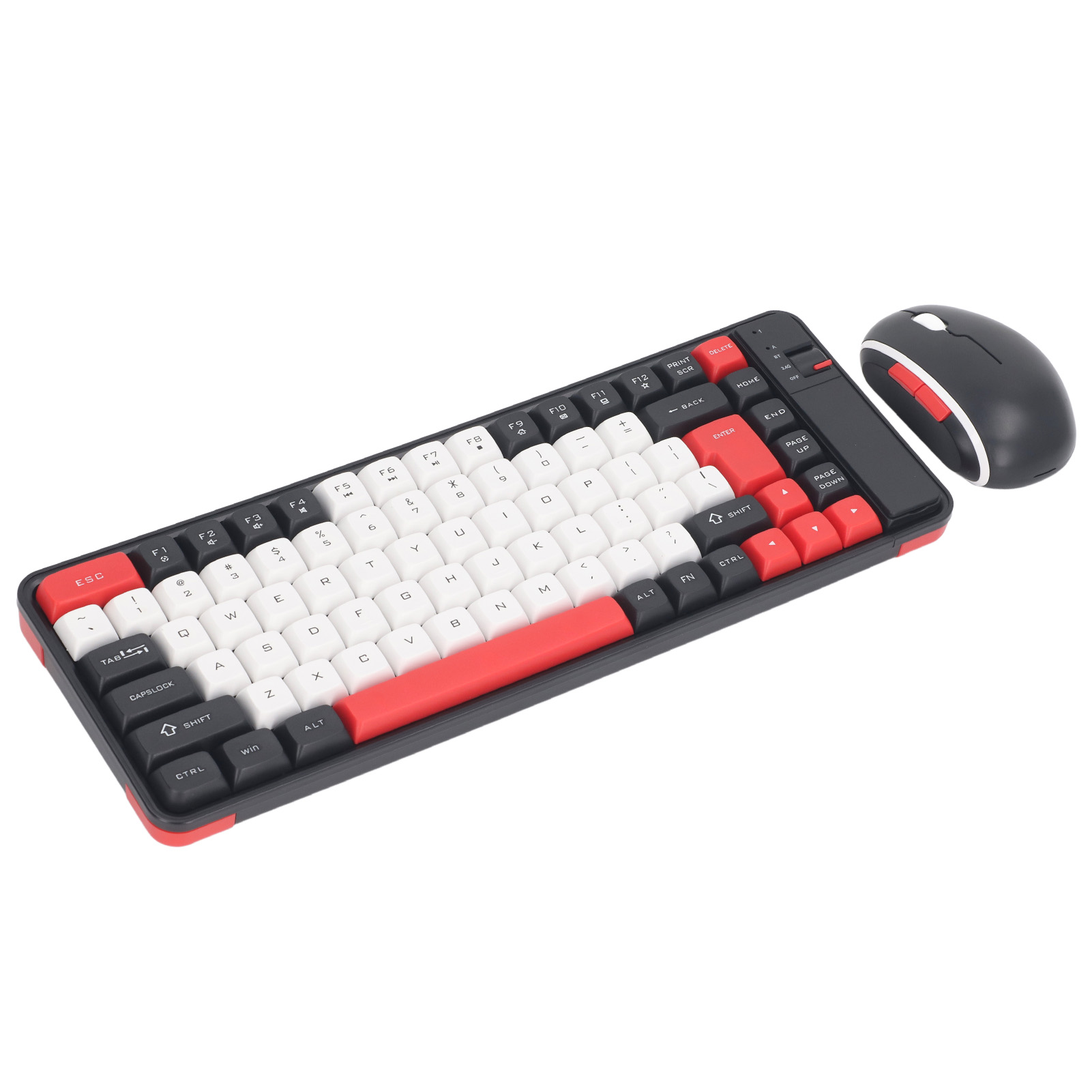 Keyboard And Mouse Combo 84 Keys QWERTY Layout USB Receiver BT Contrast Color FY - Afbeelding 27 van 33