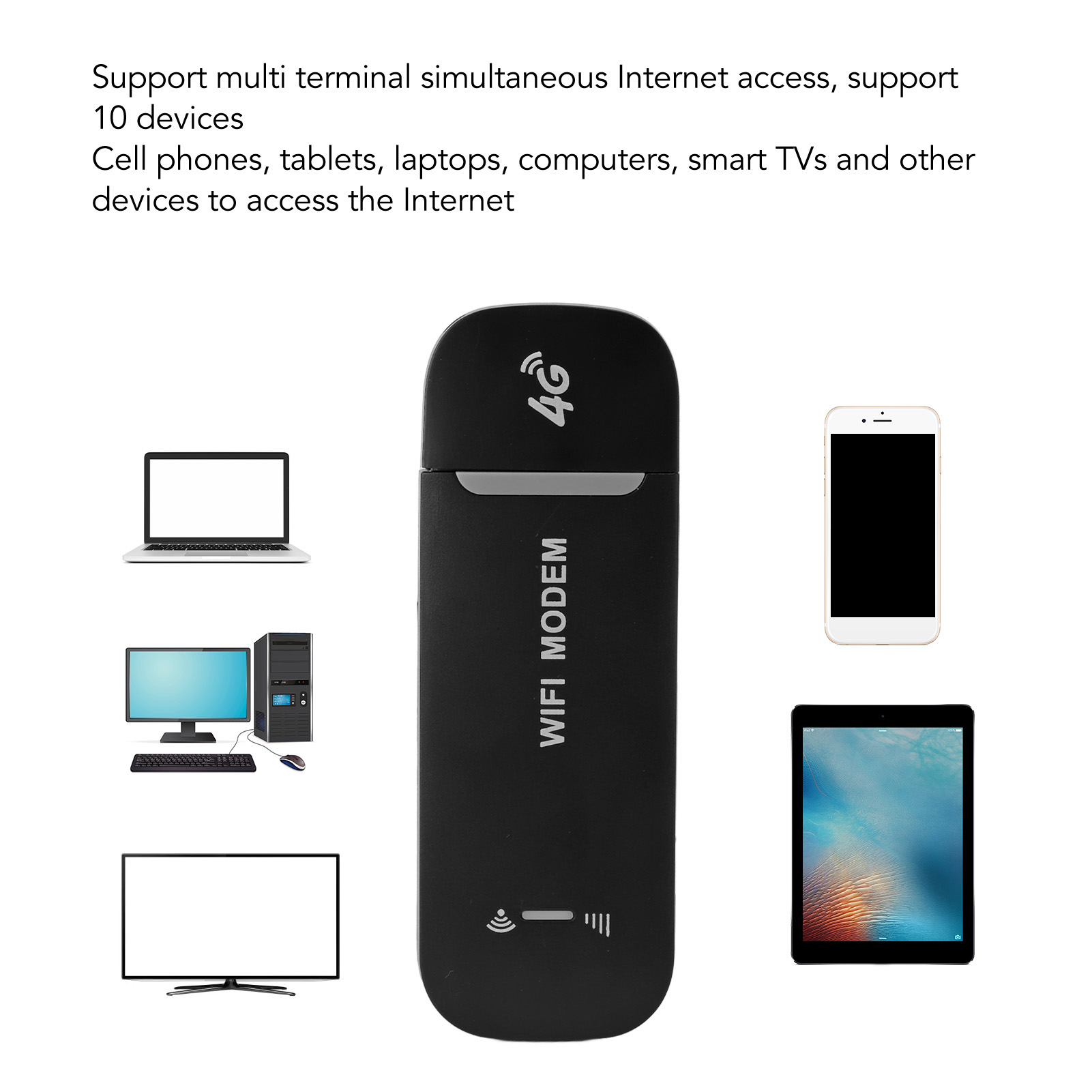 4G USB Portable WiFi Plug And Play High Speed Internet Multi User Sharing Ins FY - Afbeelding 23 van 28