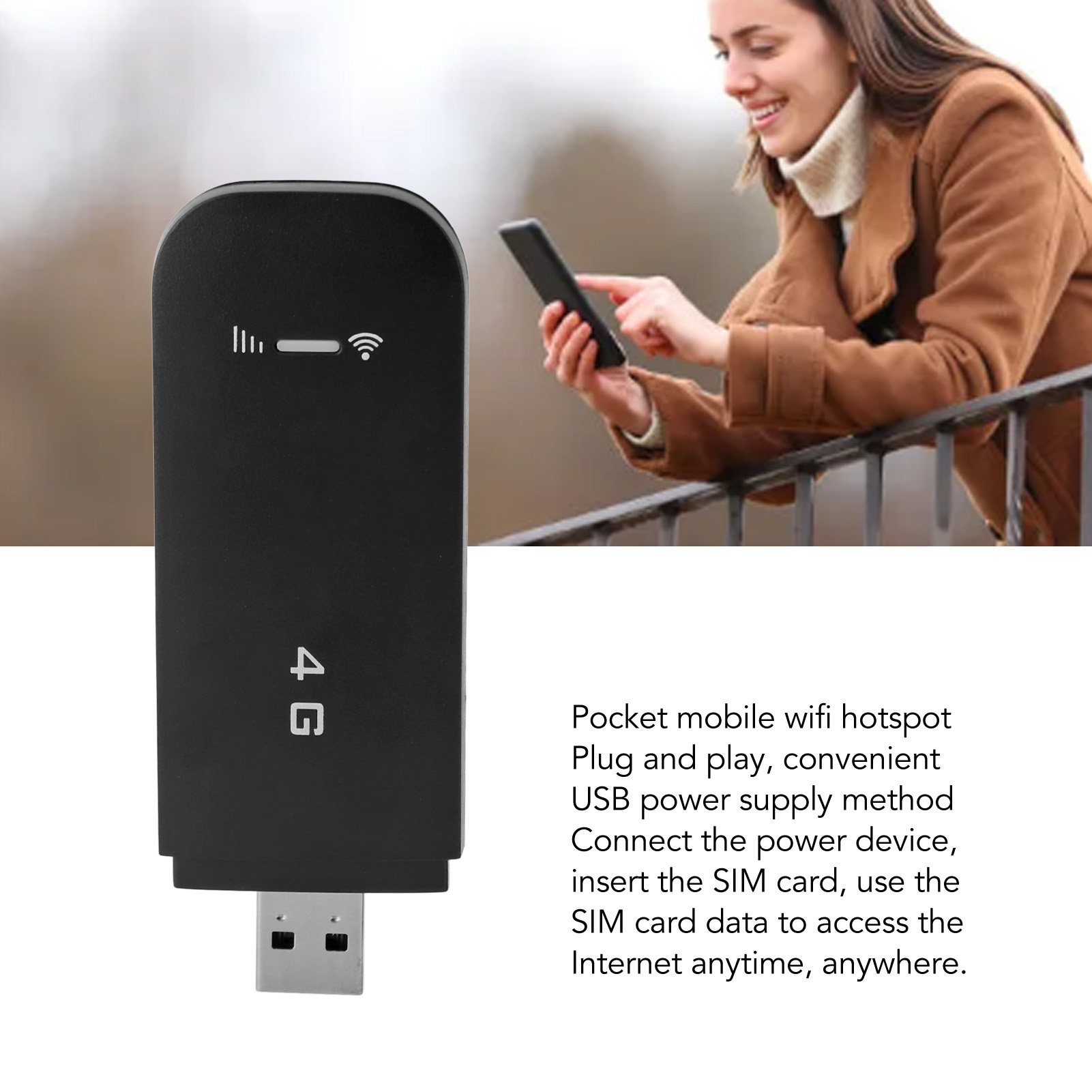 4G LTE USB Portable WiFi Router Support 10 Devices USB Portable WiFi Pocket M CB - Bild 27 von 28