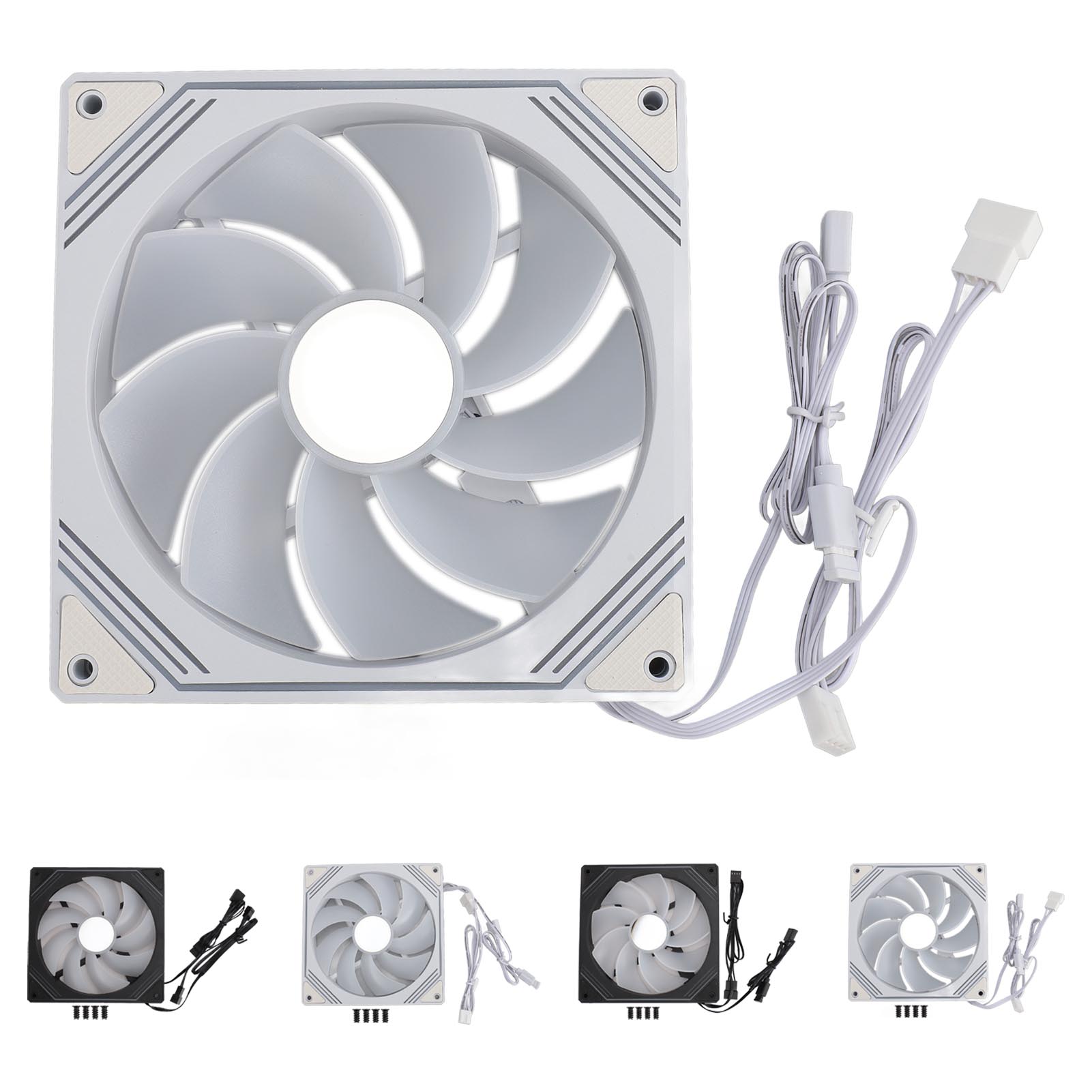 ARGB Chassis Fan 140x140x25mm Synchronized Light Quiet Heat Dissipation Cooli FY - Afbeelding 23 van 34